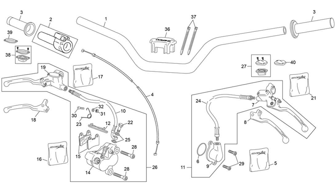 Picture of 08 - HANDLEBAR WITH BRAKTEC SYSTEM