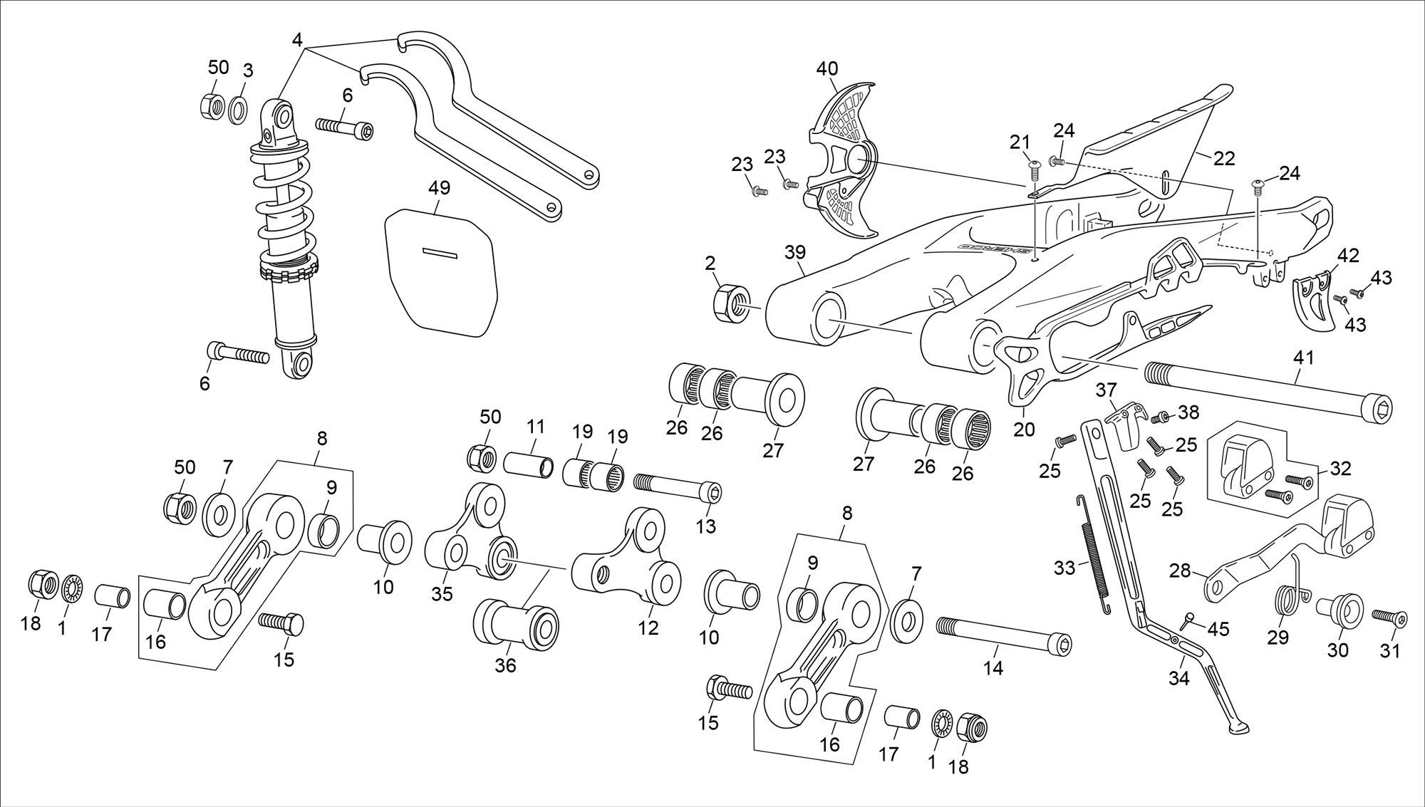 Picture of 03 - REAR SHOCK - SWINGARM