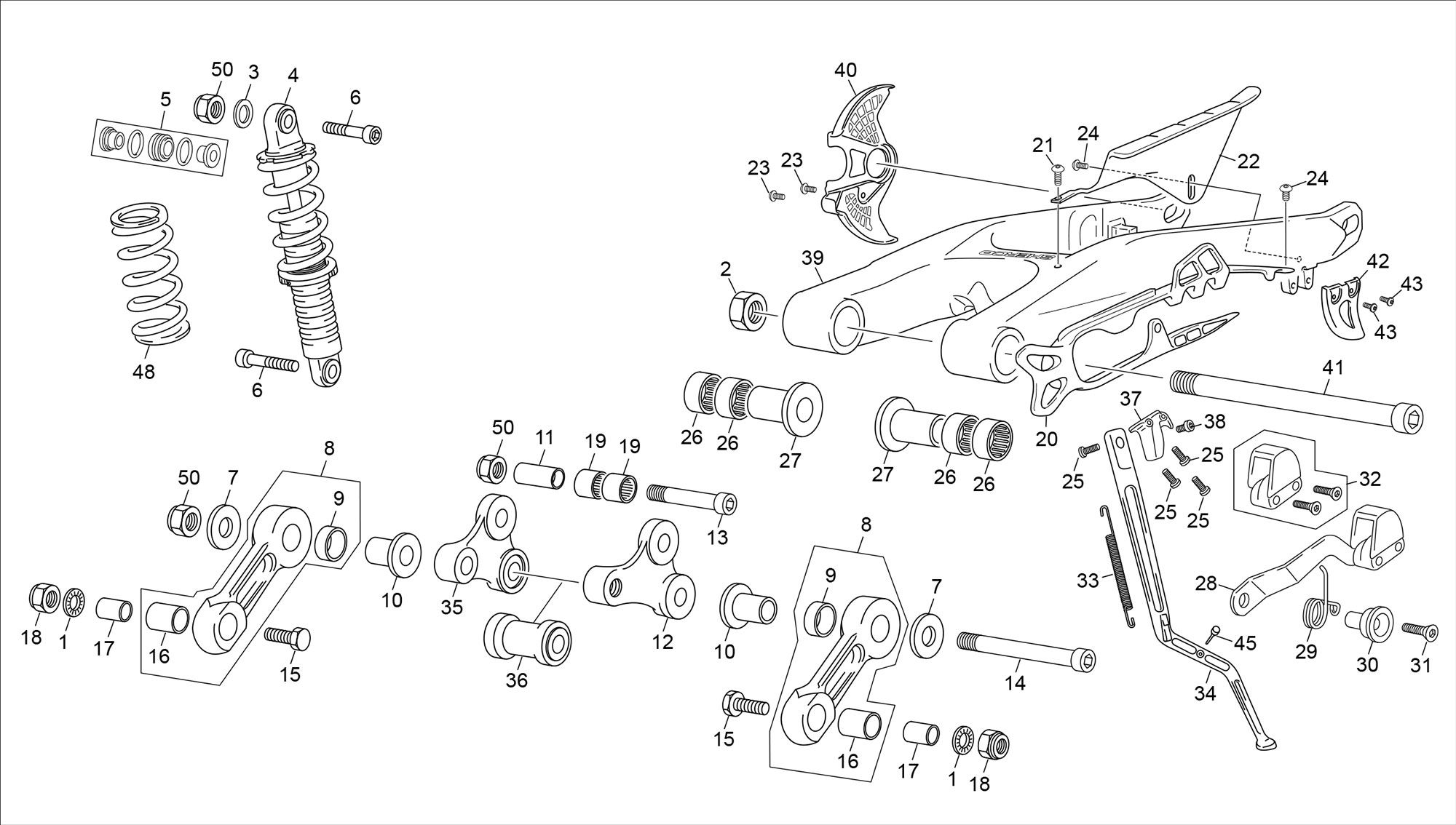 Picture of 03 - REAR SHOCK - SWINGARM