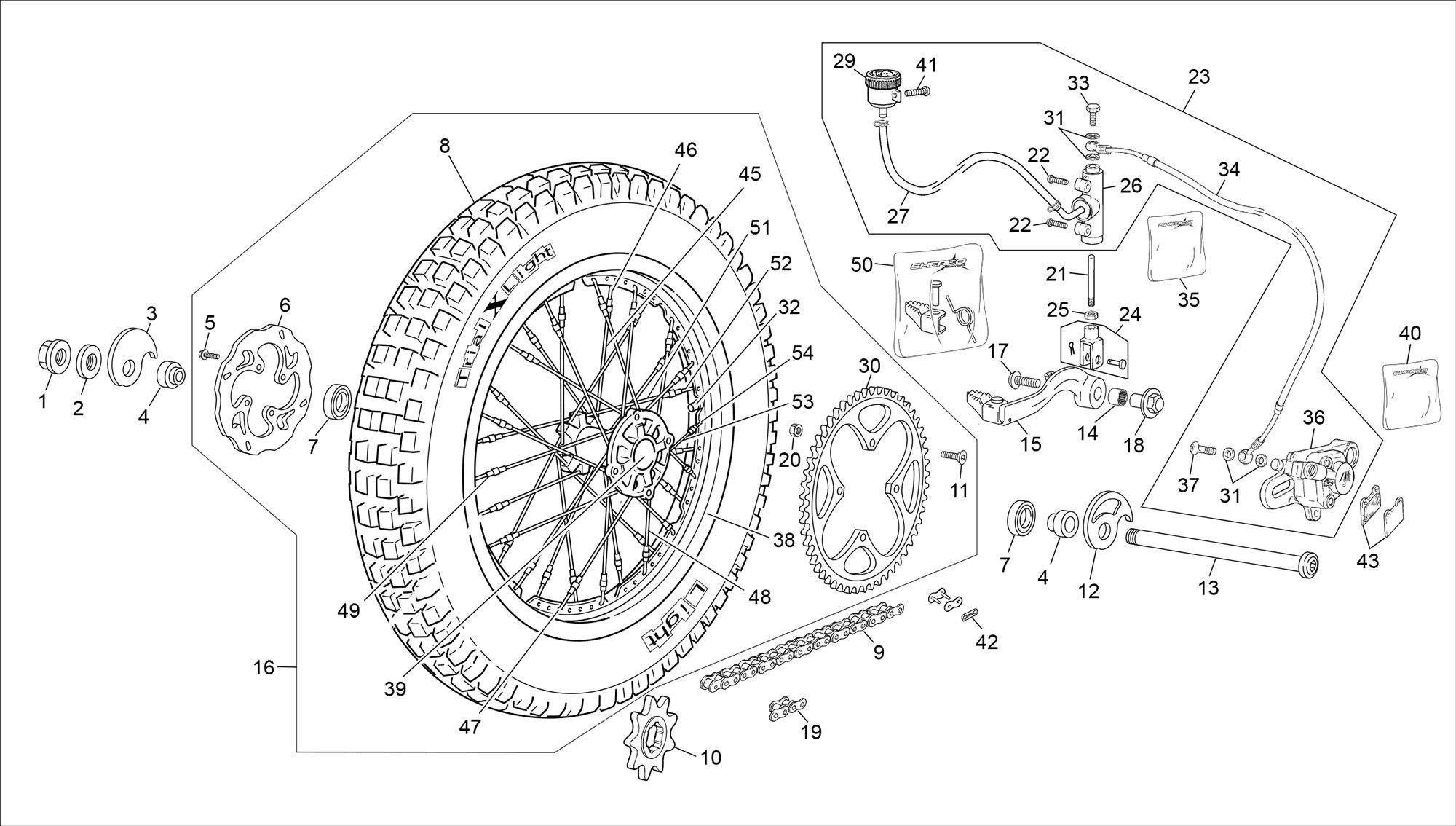 Picture of 07 - REAR WHEEL WITH BRAKTEC SYSTEM