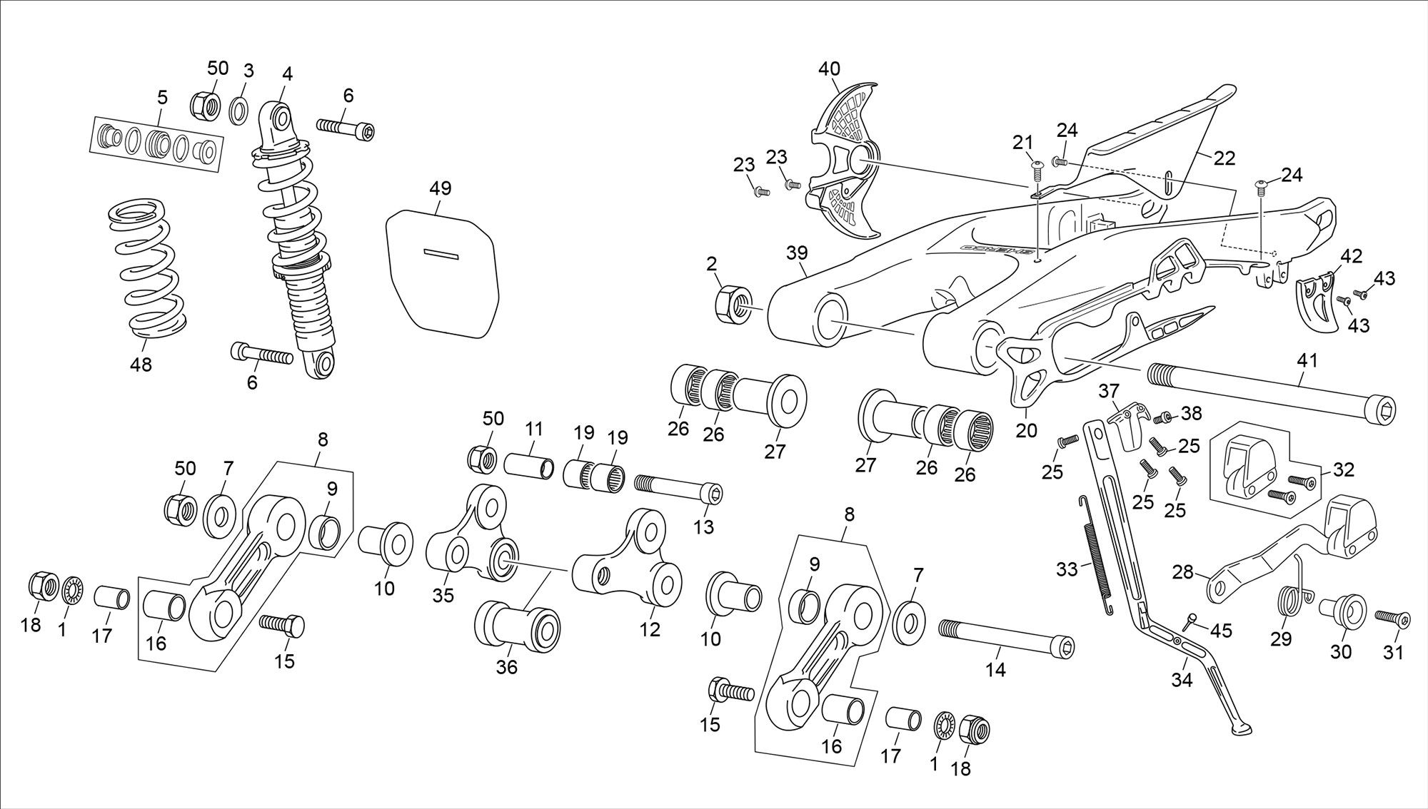 Picture of 03 - REAR SHOCK - SWINGARM