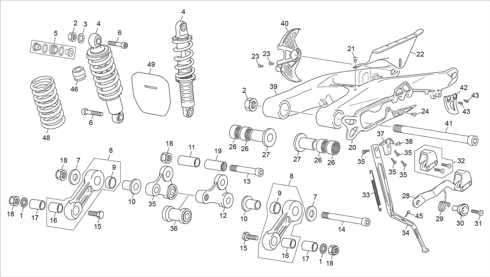 Picture of 04 - REAR SHOCK - SWINGARM