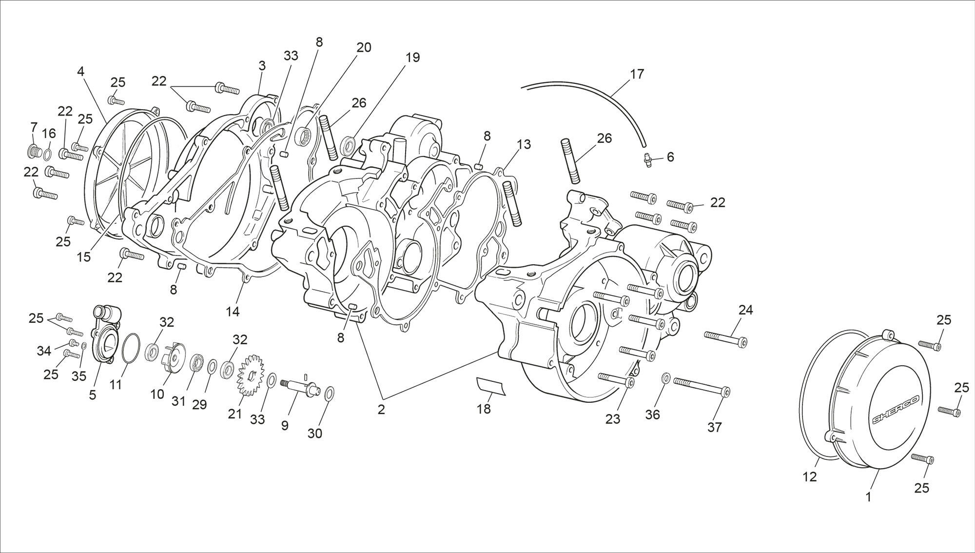 Picture of 14 - CRANKCASE ASSEMBLY