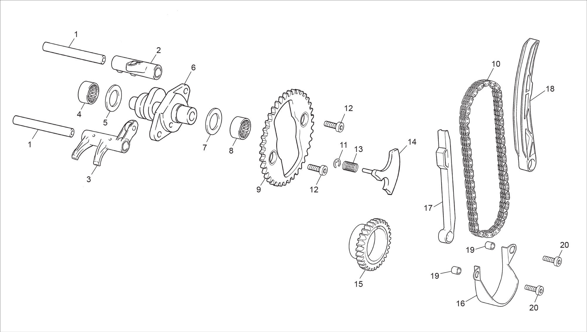 Picture of 17 - CAMSHAFT AND DRIVE ASSEMBLY