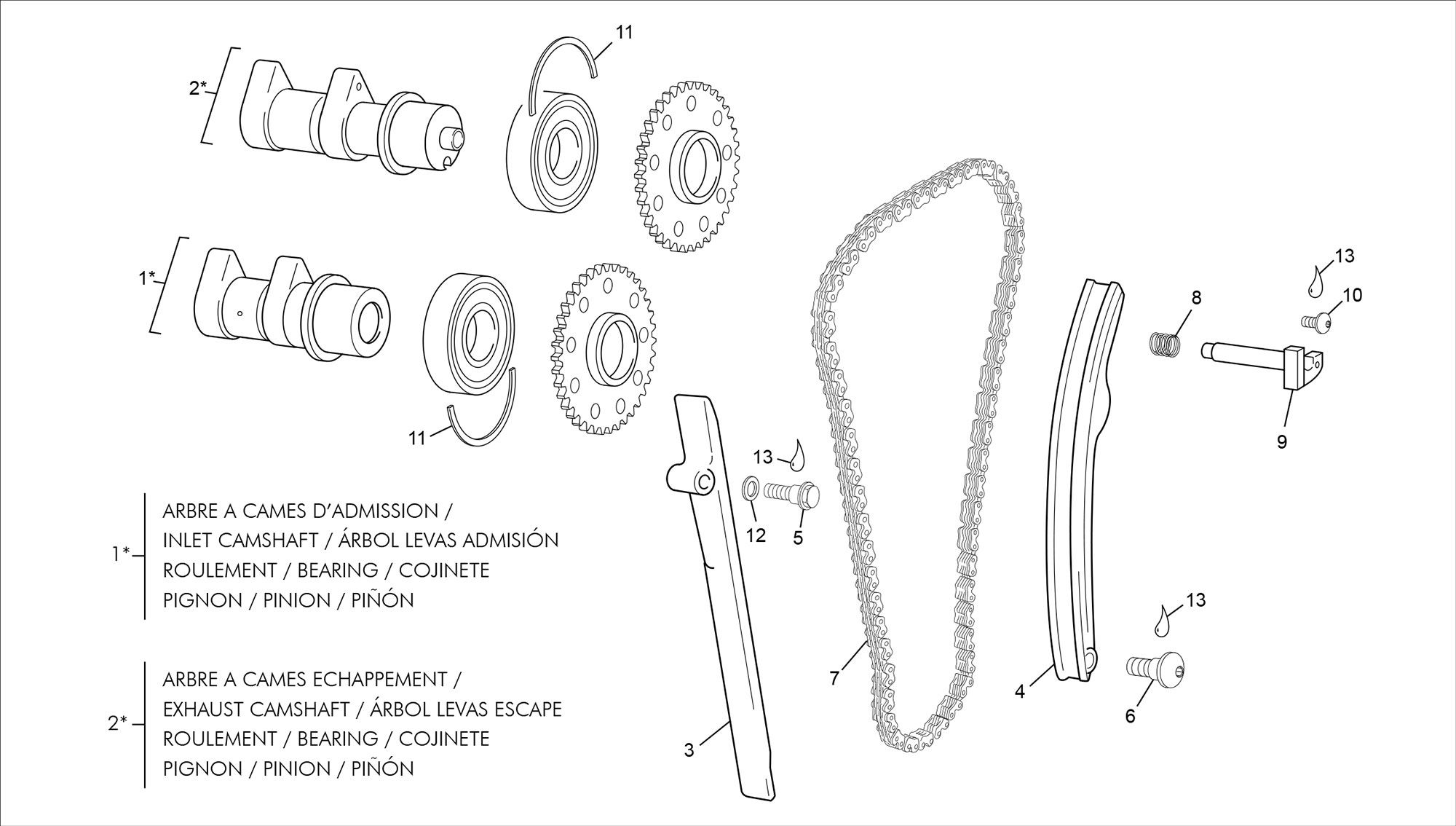 Picture of 23 - CAMSHAFT AND DRIVE ASSEMBLY