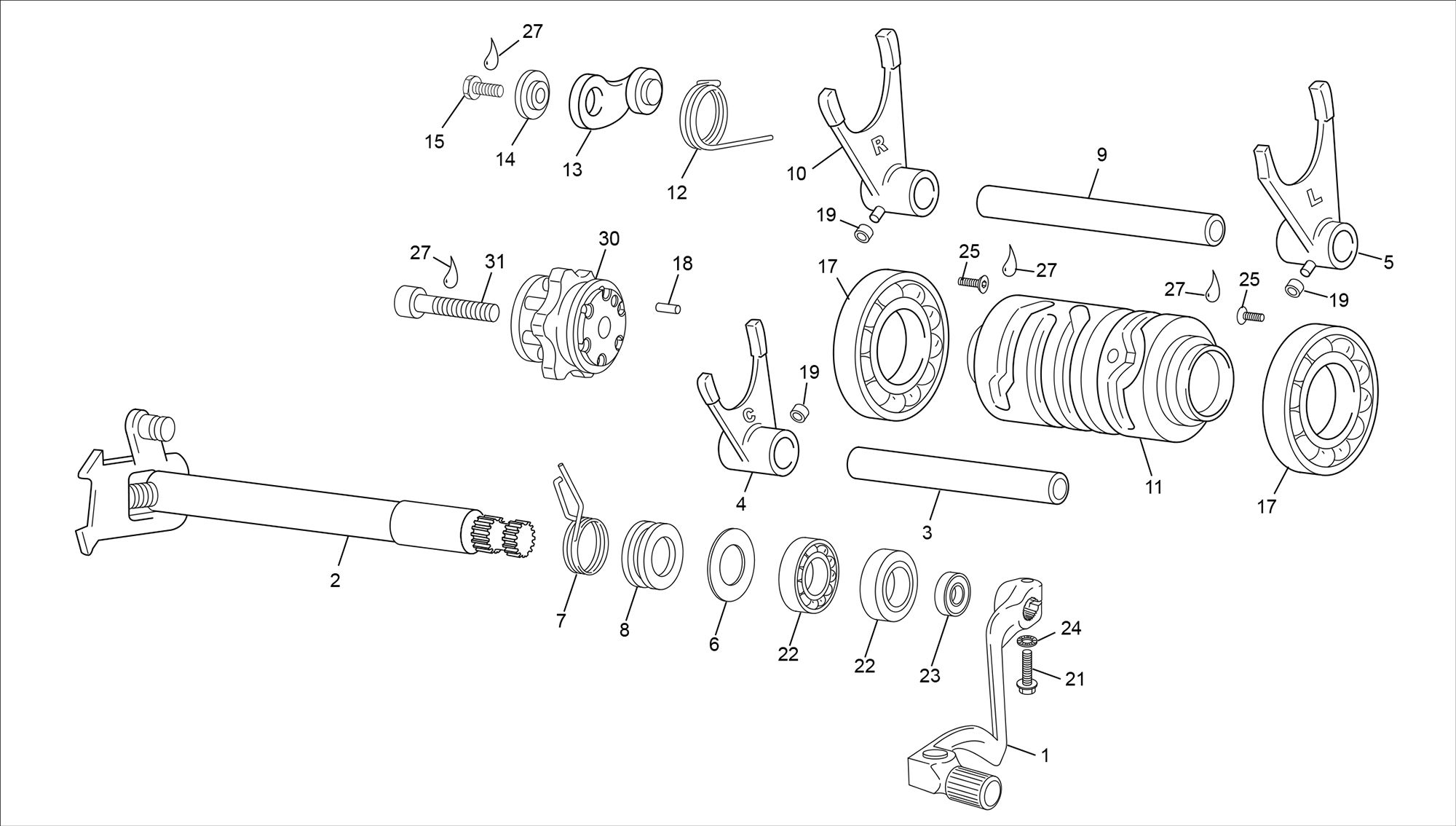 Picture of 16 - GEAR SELECTOR GROUP