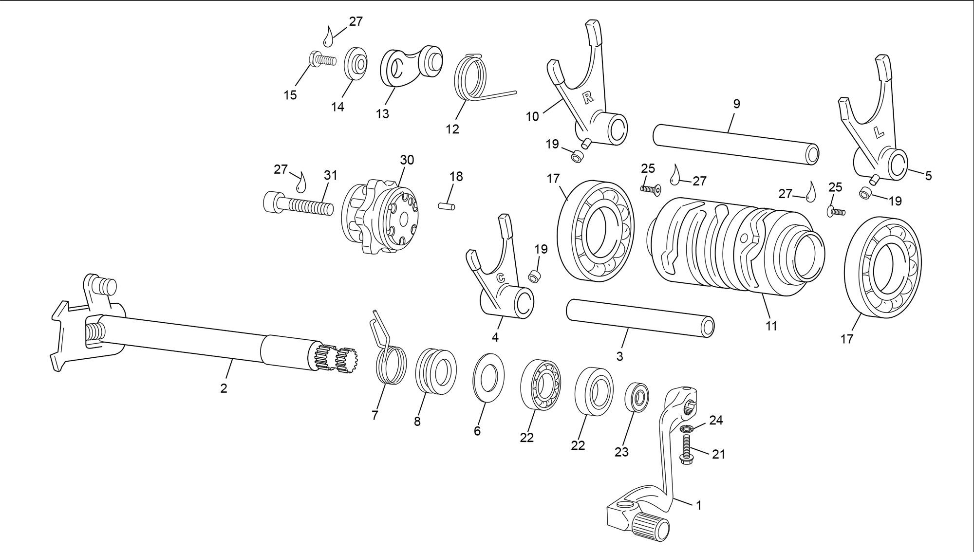 Picture of 16 - GEAR SELECTOR GROUP