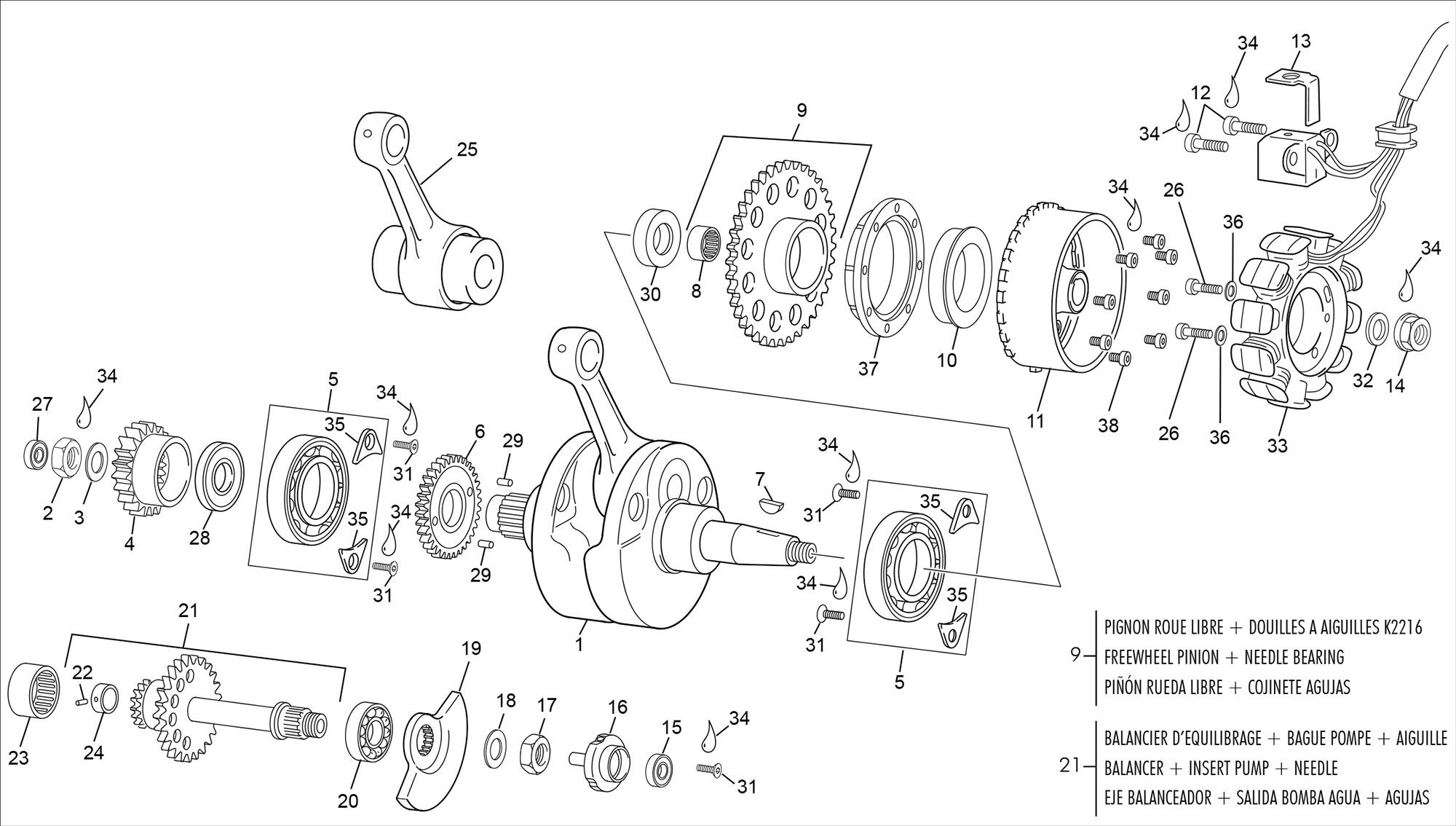 Picture of 20 - CRANKSHAFT ASSEMBLY