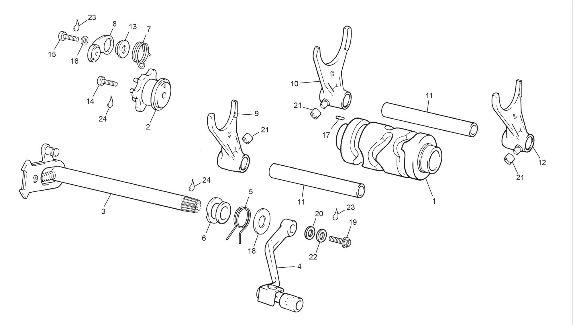 Picture of 15 - GEAR SELECTOR GROUP