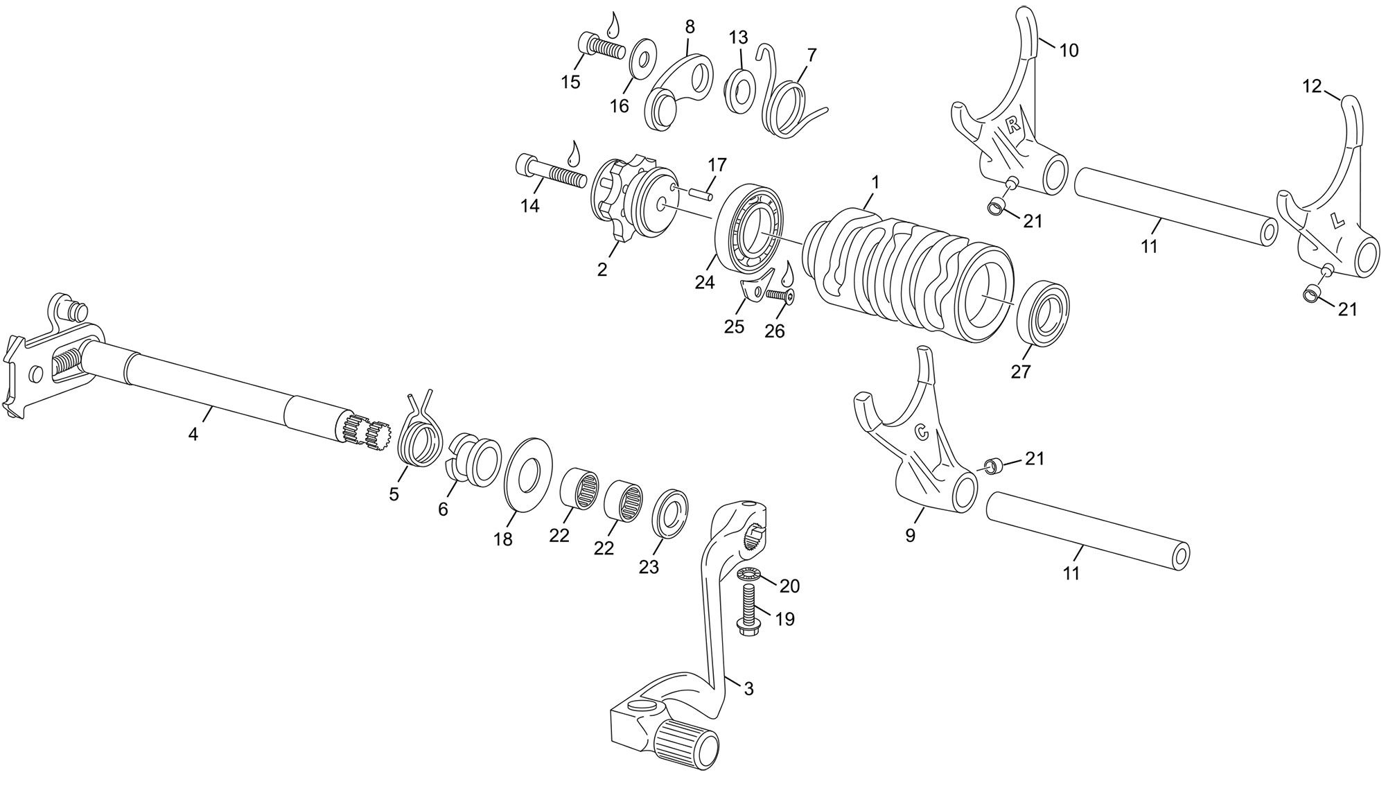 Picture of 16 - GEAR SELECTOR GROUP