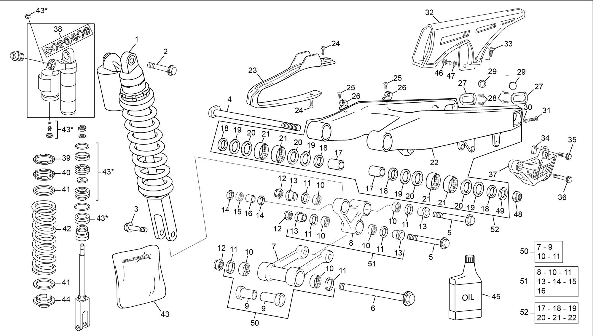 Picture of 03 - REAR SHOCK - SWINGARM