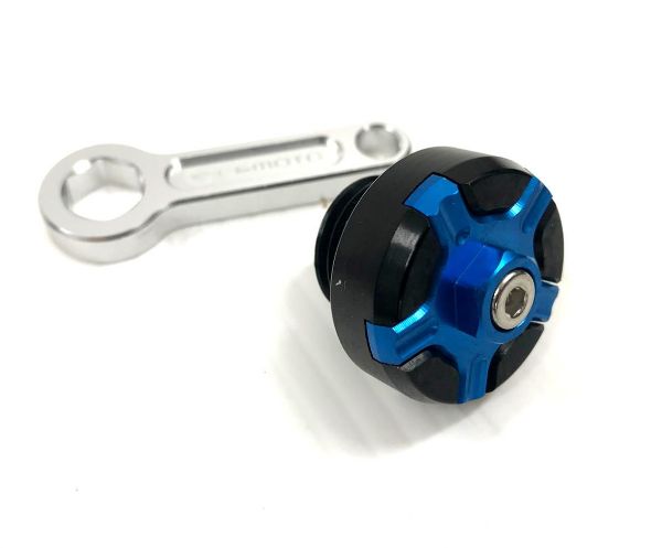 Picture of 6KM0-801500-0E800 - 250NK ENGINE OIL FILLER PLUG - BLUE