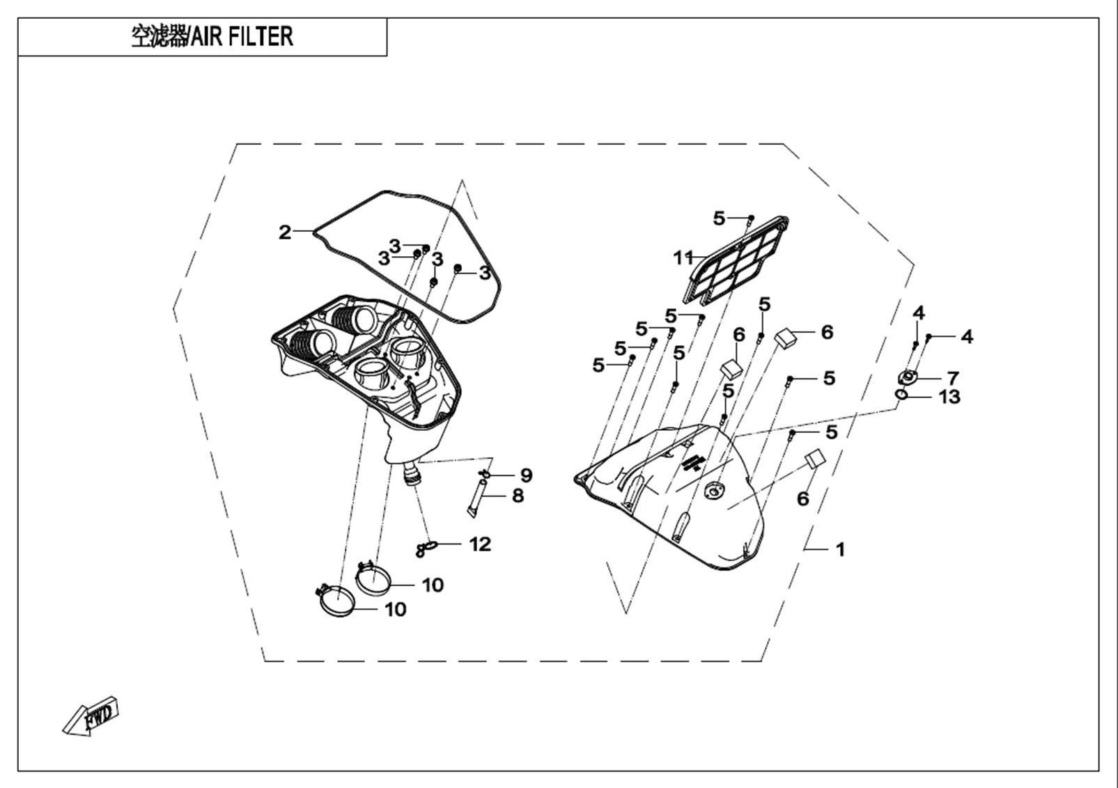Picture of F41-B  - AIR FILTER(LIMITED POWER--A2)