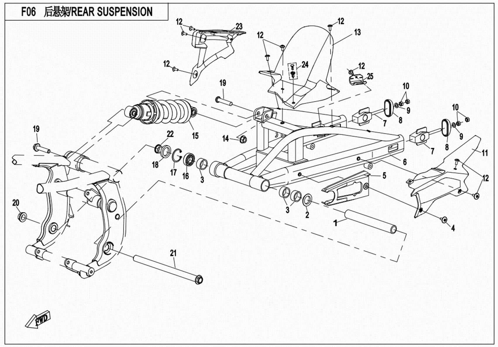 Picture of F06-A - REAR SUSPENSION(SHOCK ABSORBER-KYB)
