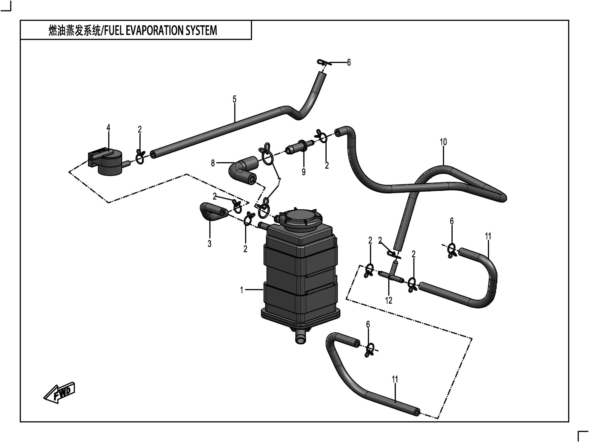 CFMOTO. F36 Fuel Evaporation System , Sherco