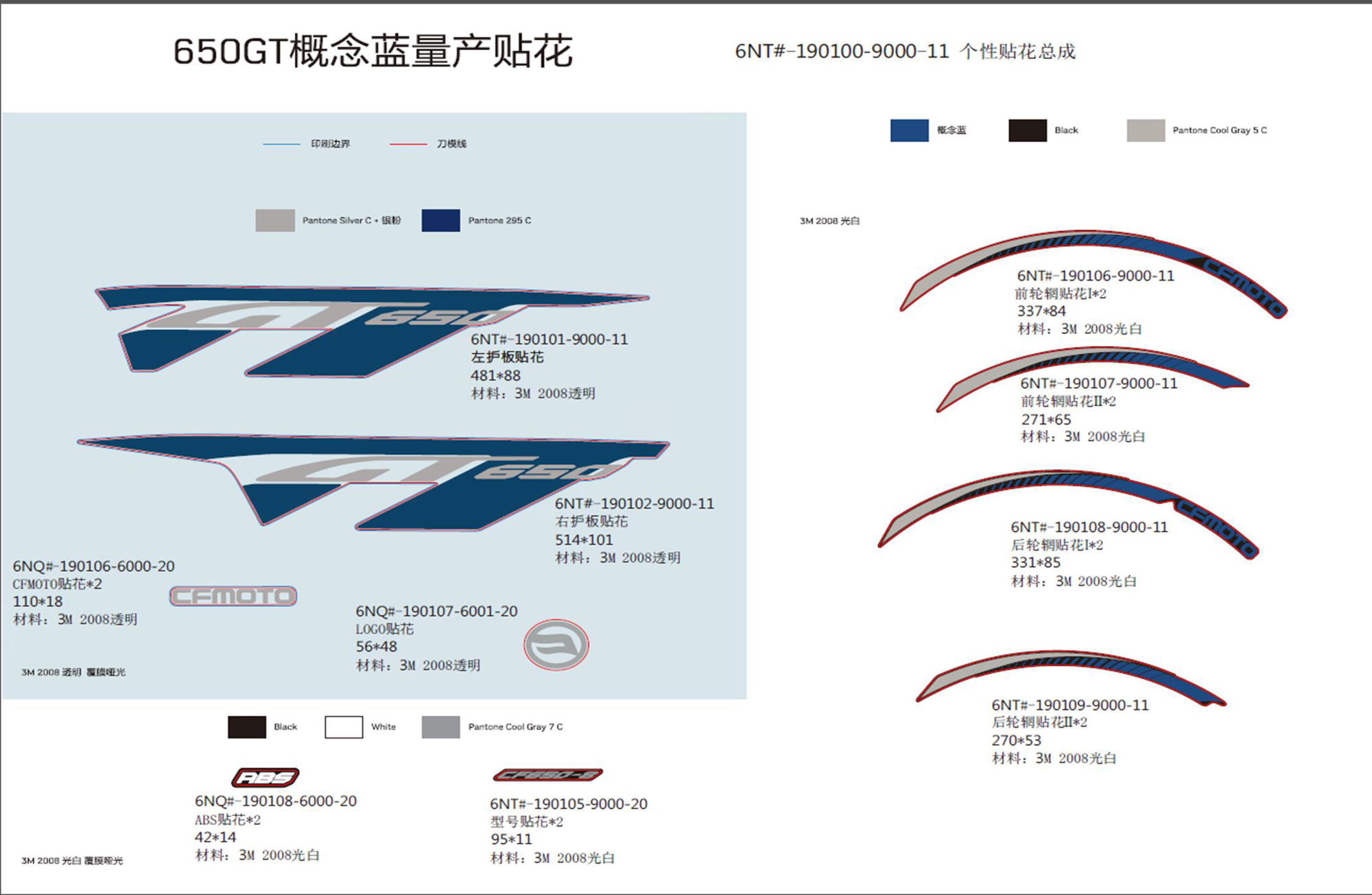 Picture of F19-2-B - DECAL KITS ( MATTE  CONCUPT  BLUE)