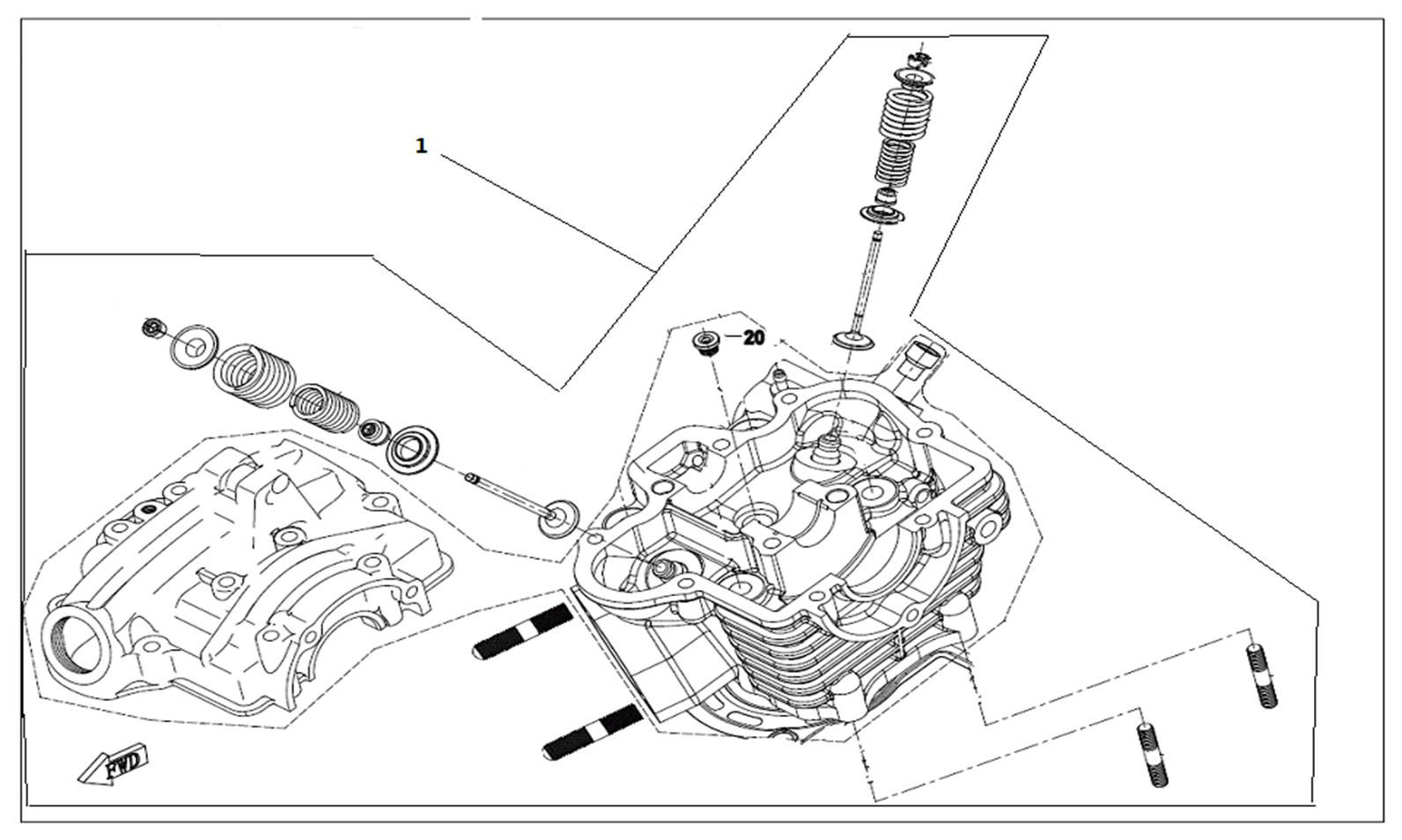 Picture of E20 - CYLINDER HEAD