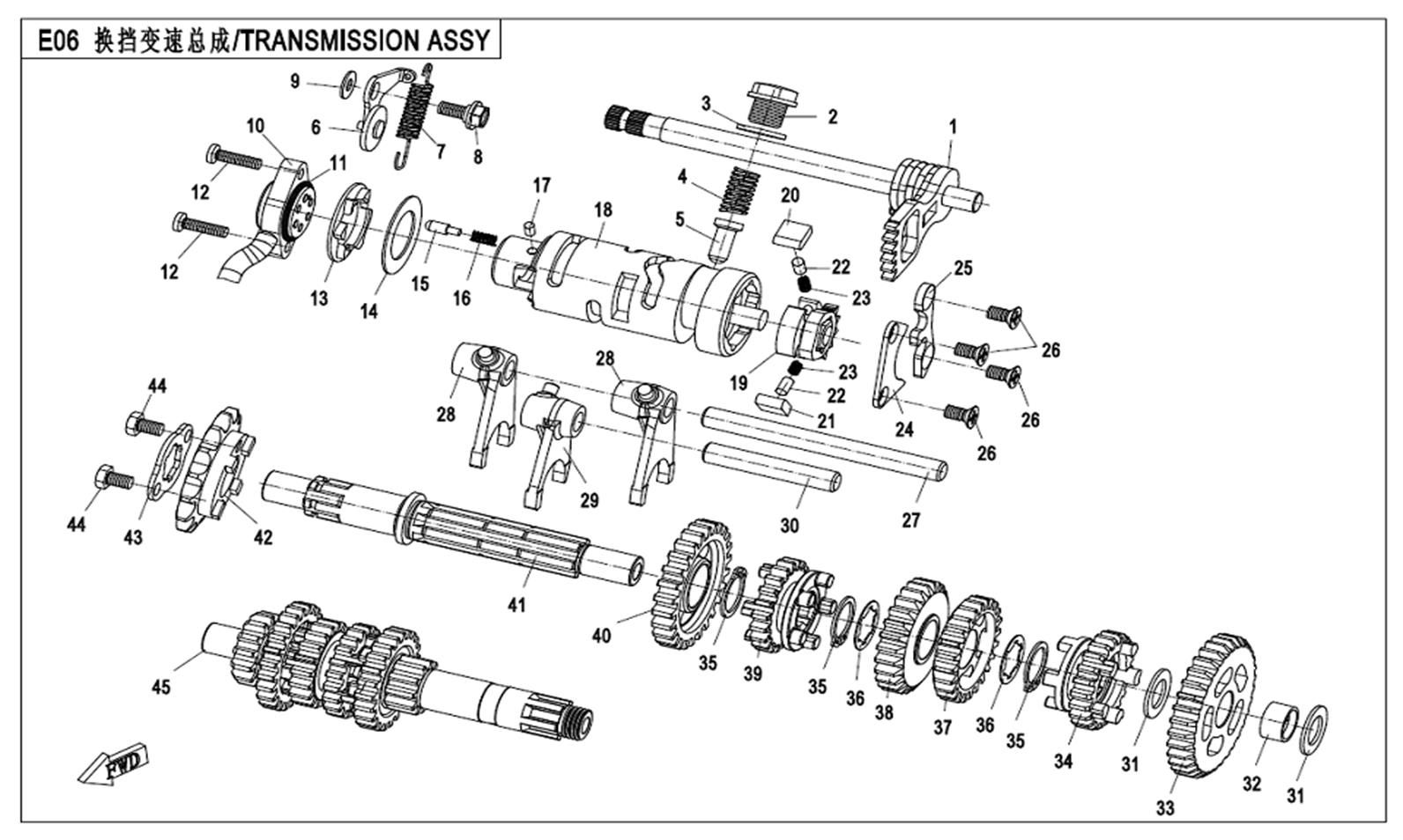 Picture of E06 - TRANSMISSION ASSY