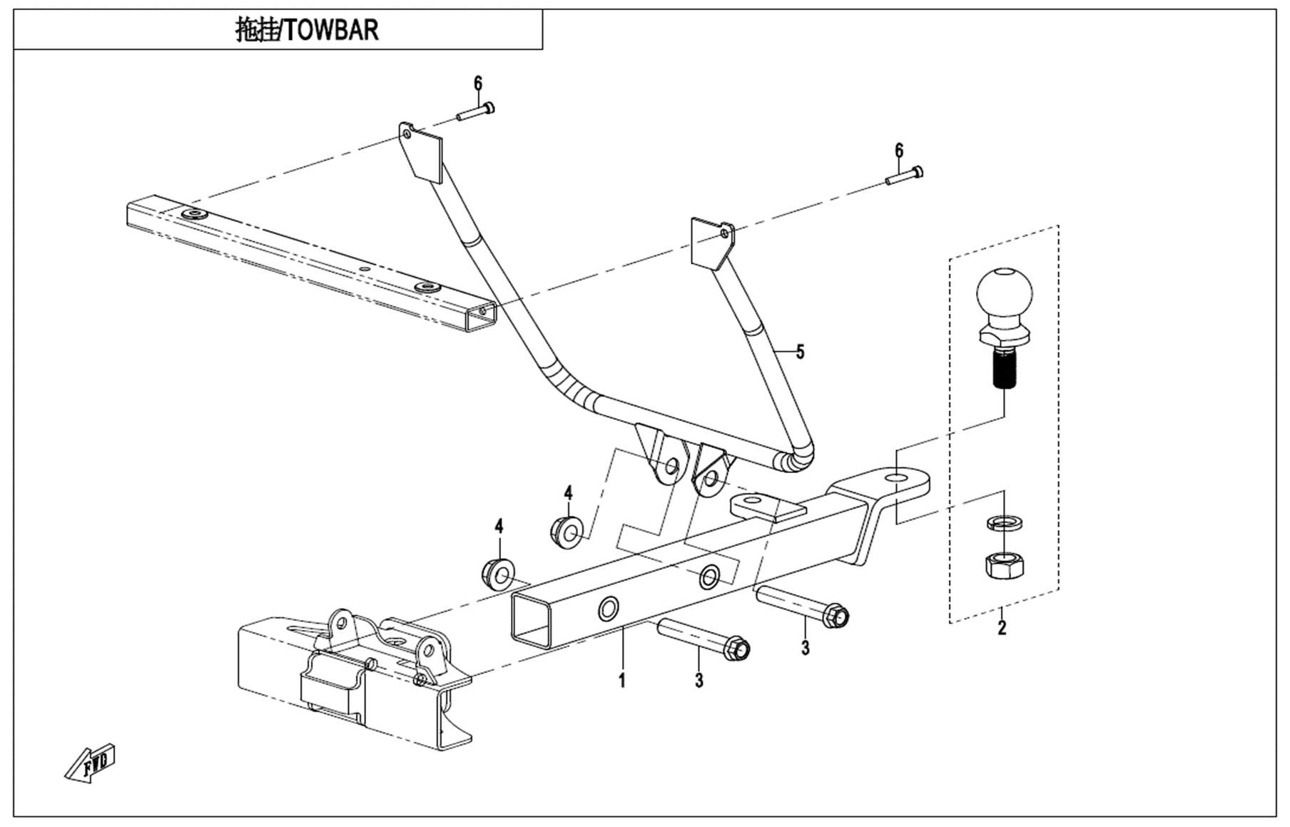 Picture of F40-B - TOWBAR(REINFORCEMENT PIPE)
