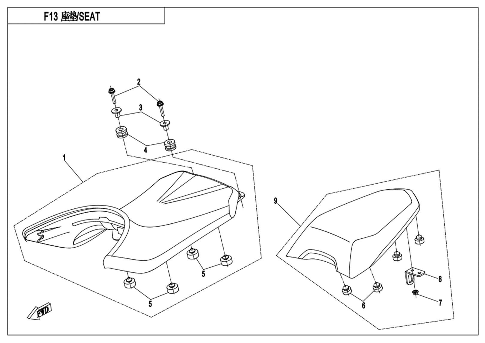 Picture of F13-B - SEAT( SPONGE SOFT)