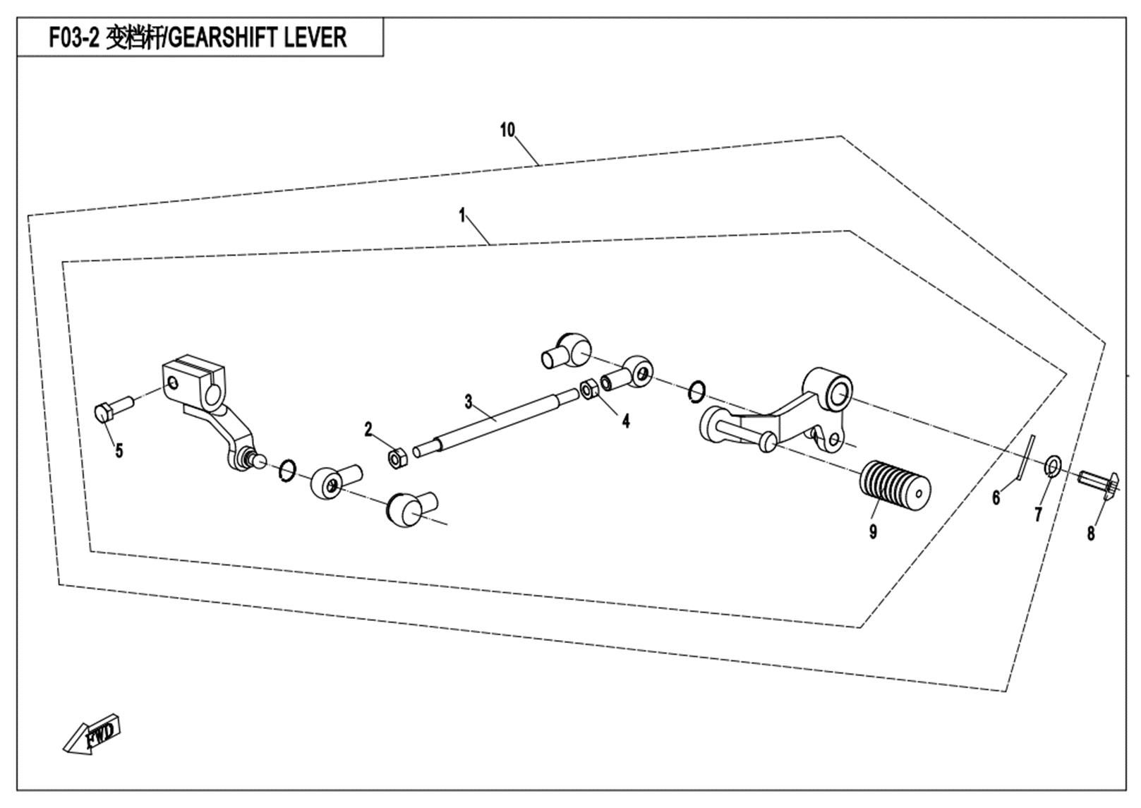 Picture of F03-2 - GEARSHIFT LEVER