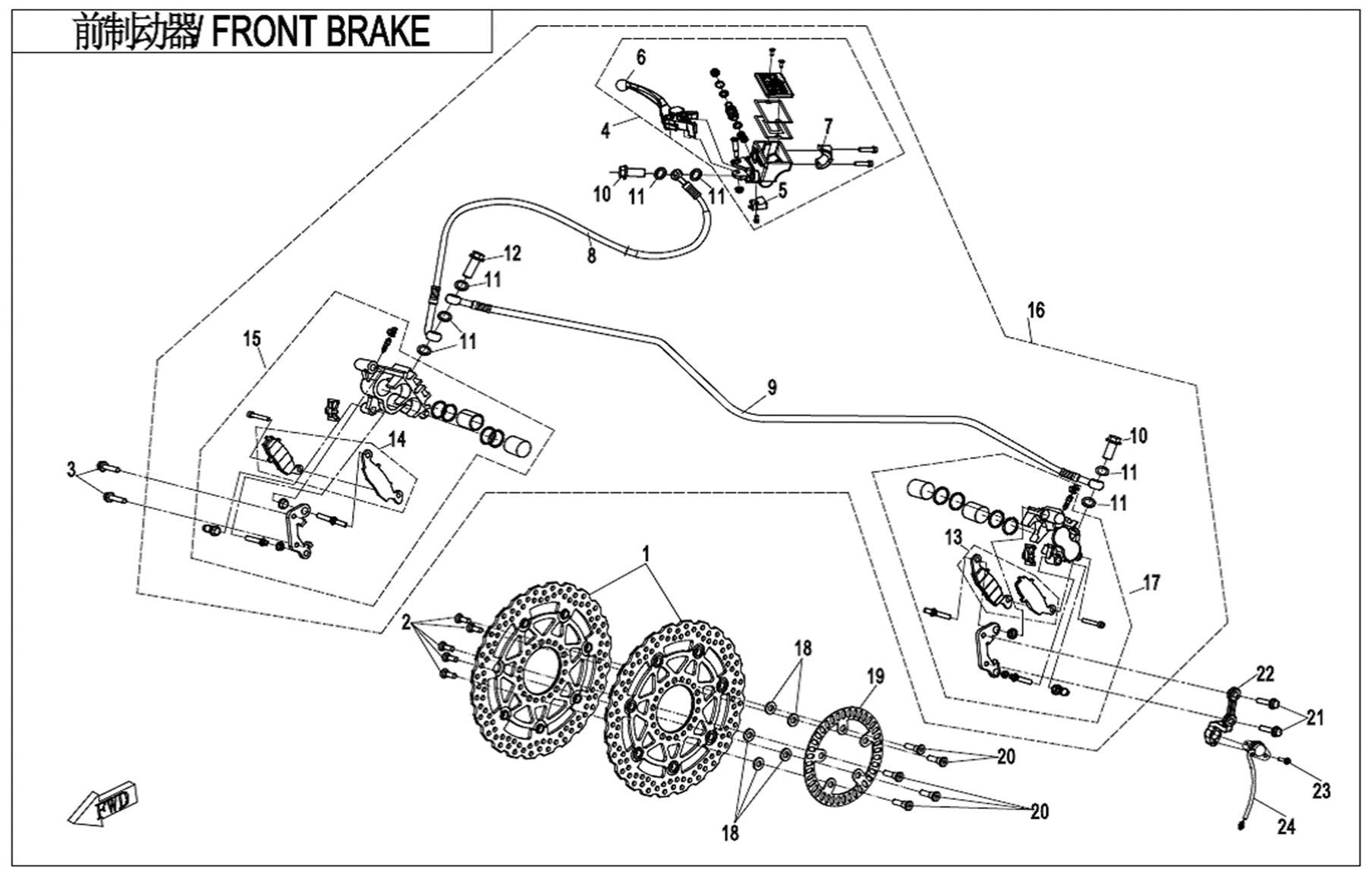 Picture of F08-1-A-V3 - FRONT BRAKE