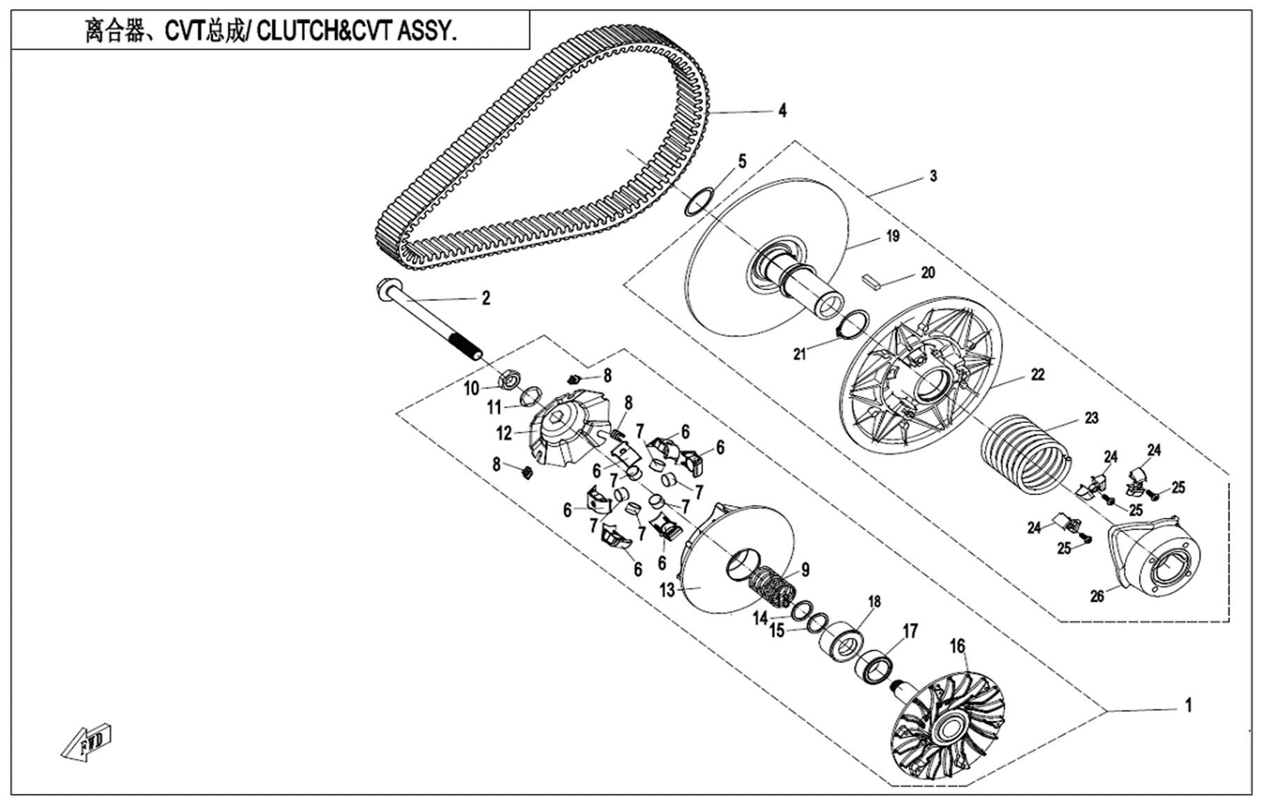 Picture of E05 - CLUTCH & CVT ASSY.