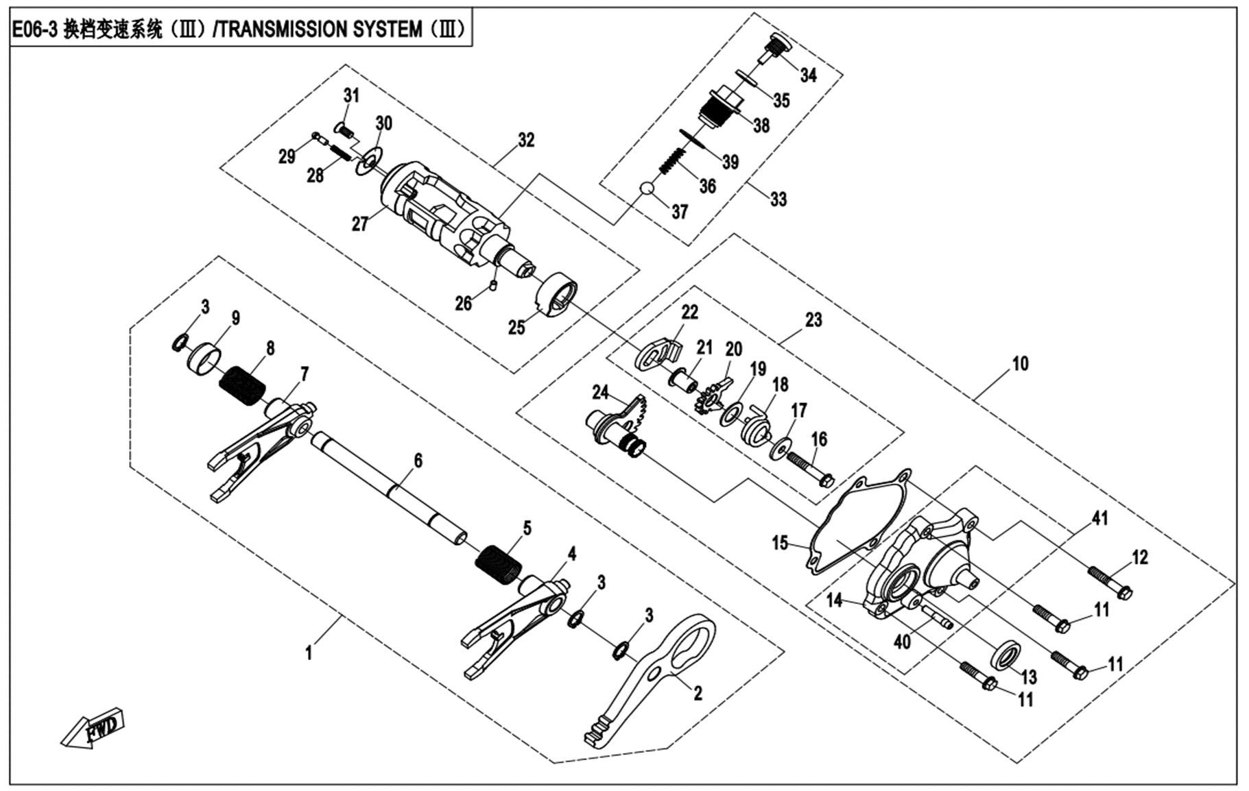Picture of E06-3 - TRANSMISSION SYSTEM(?)