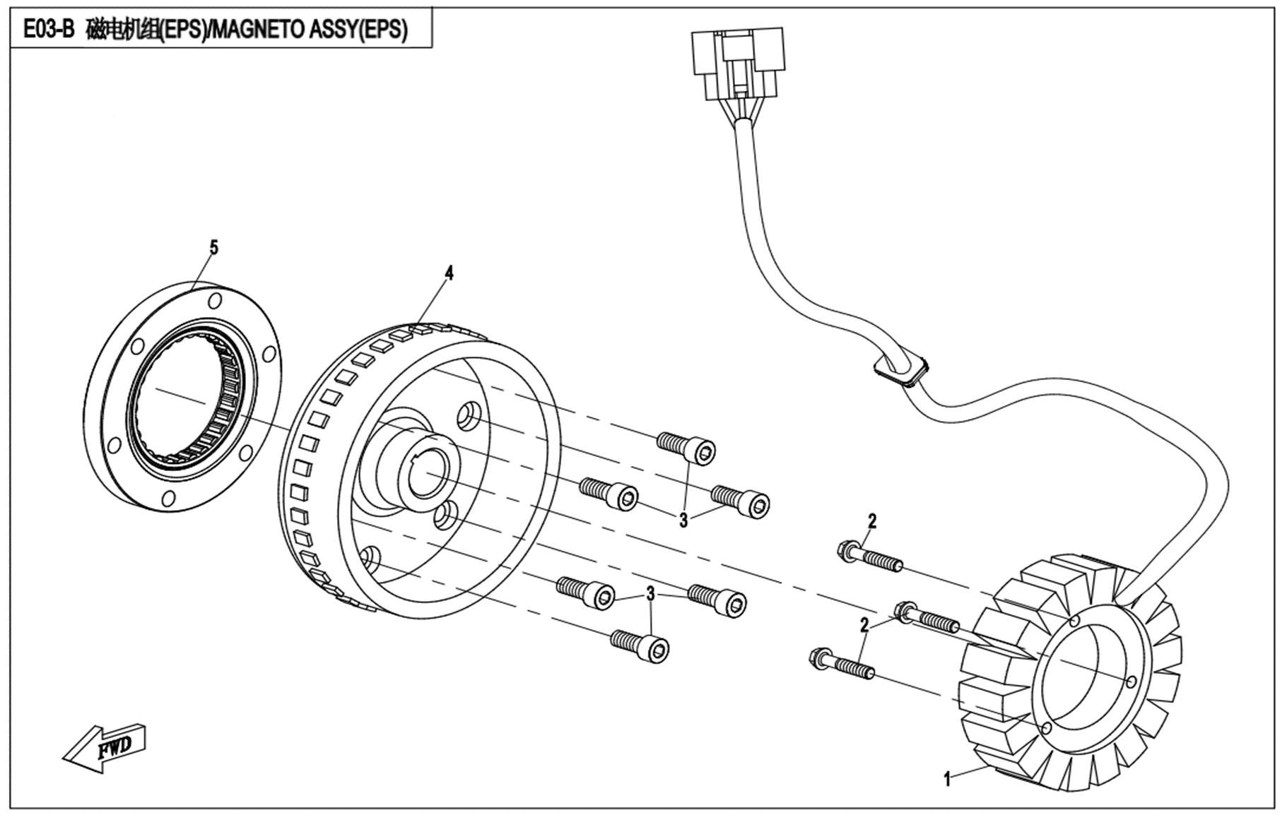 Picture of E03-B - MAGNETO ASSY.(EPS)