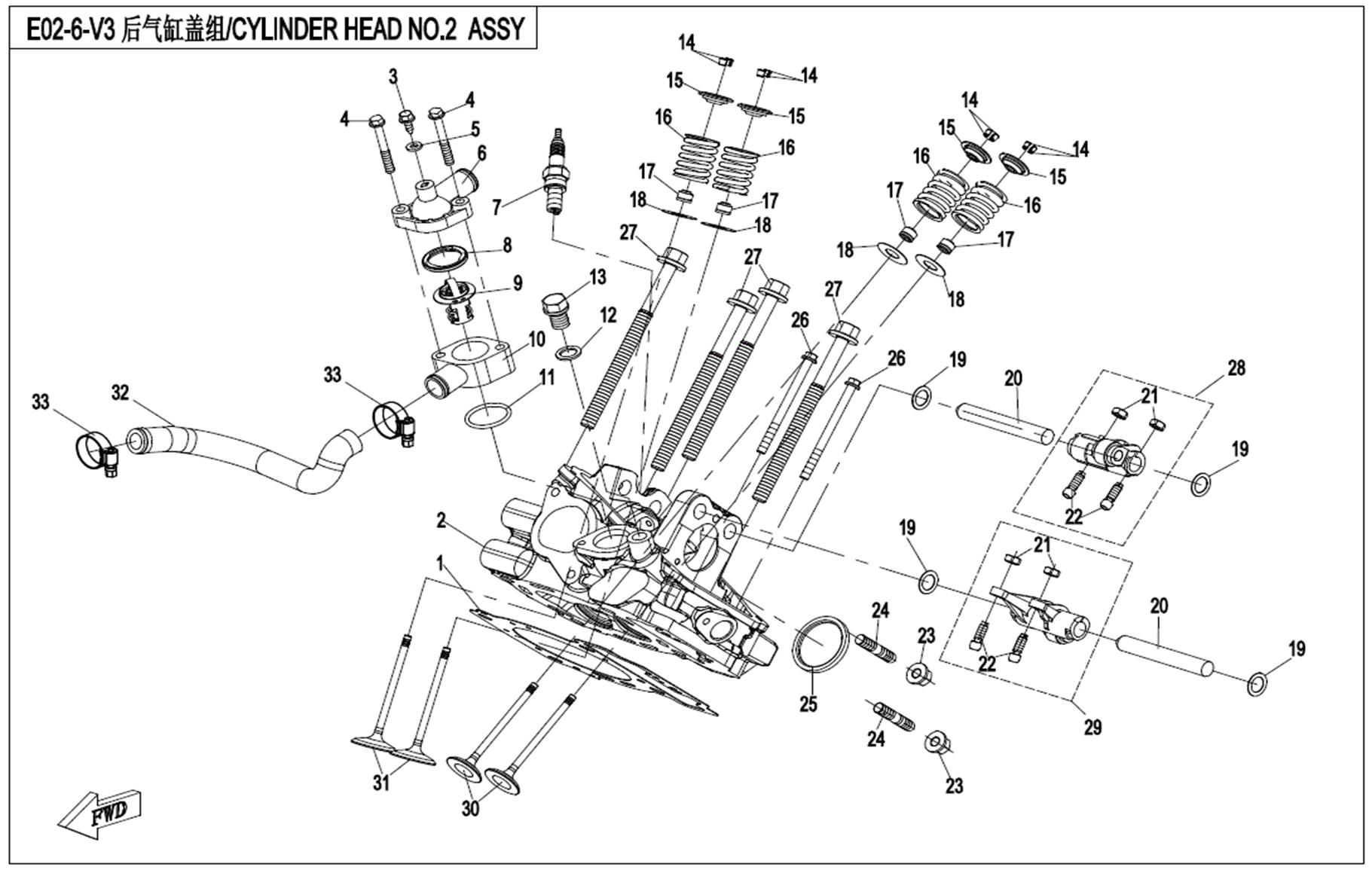 Picture of E02-6-V3 - CYLINDER HEAD NO.2 ASSY