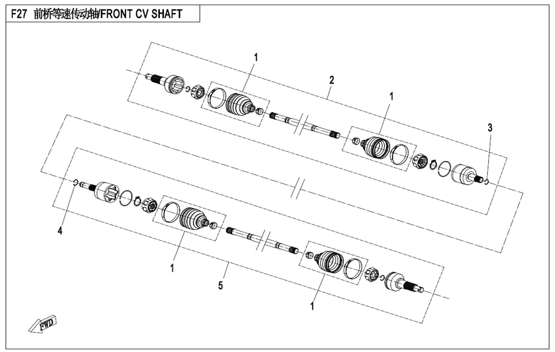 Picture of F27 - FRONT CV SHAFT