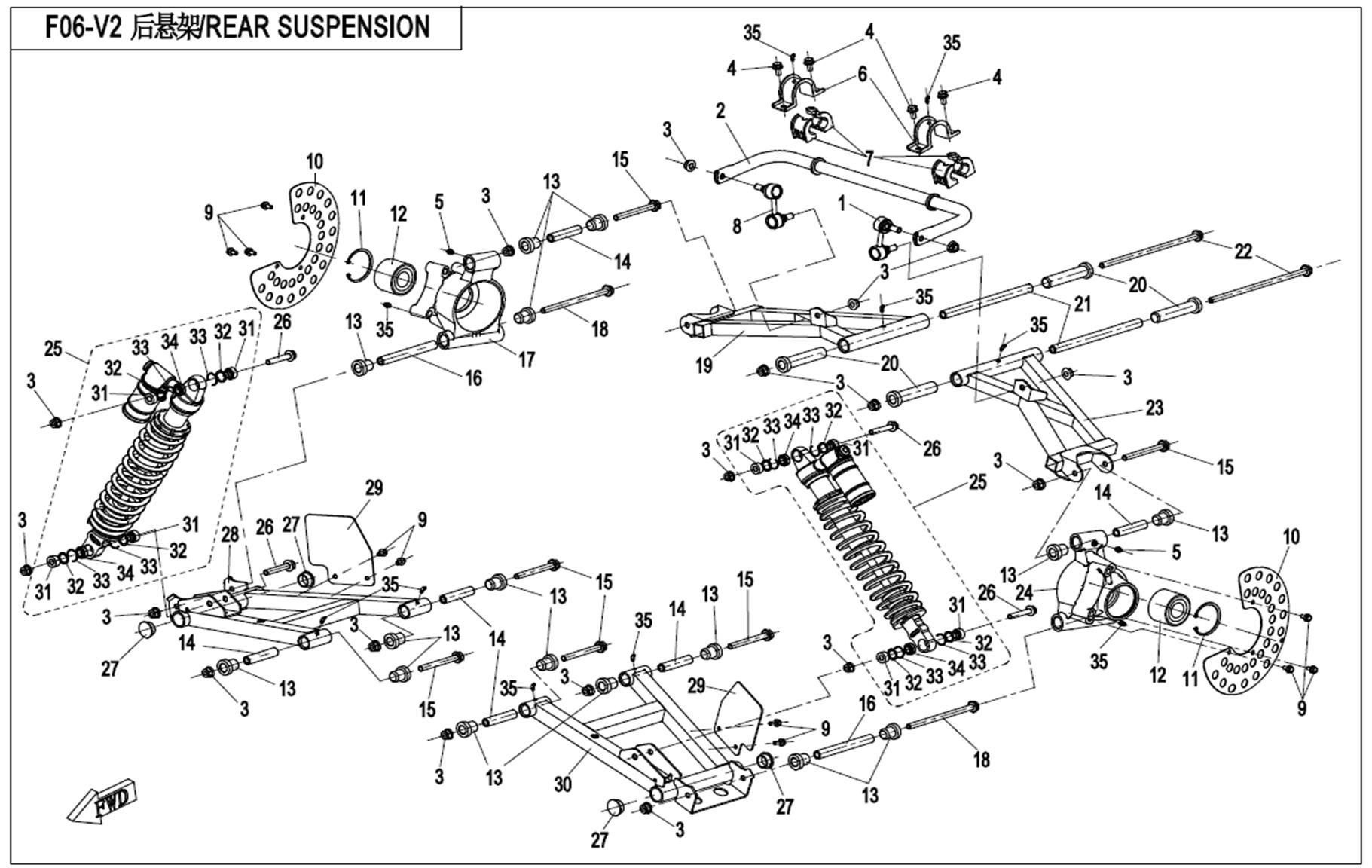 Picture of F06-A-V2 - REAR SUSPENSION