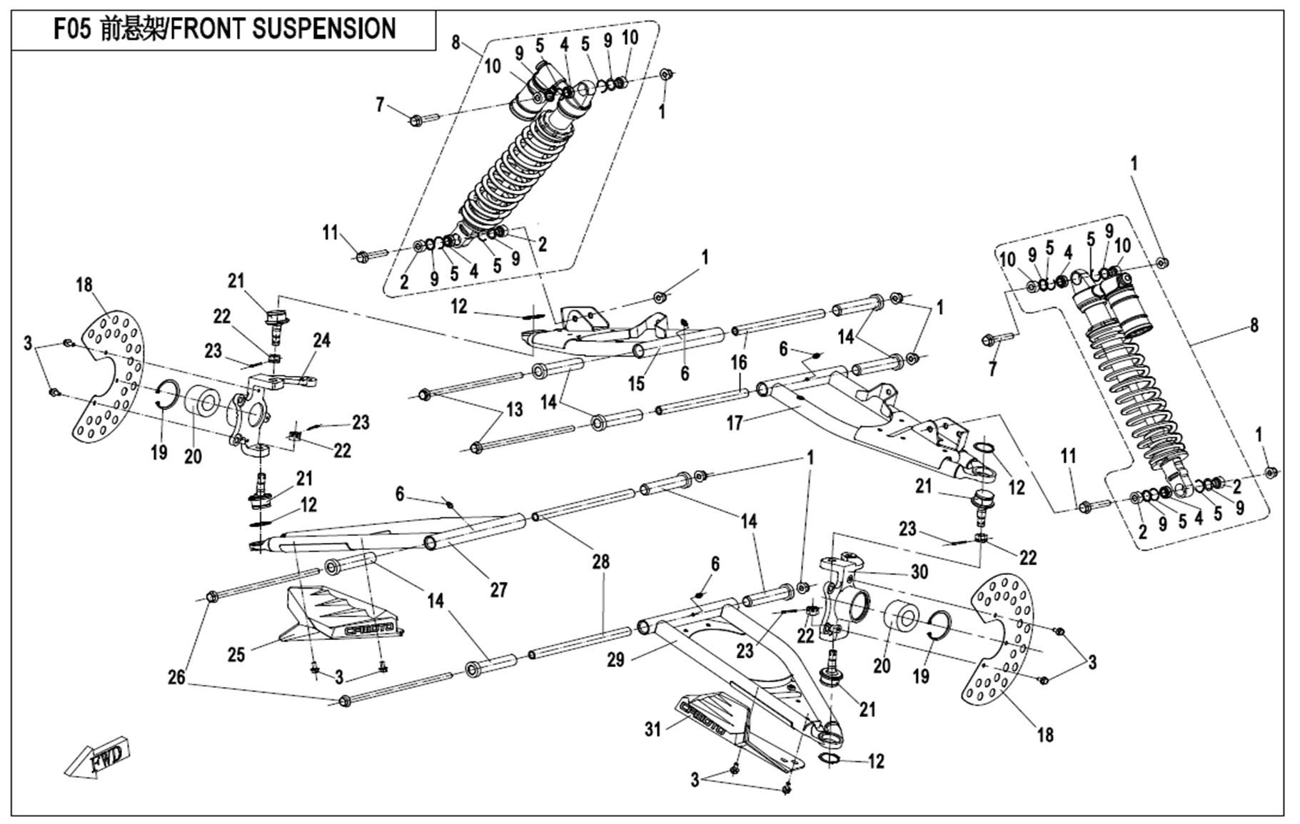 Picture of F05-A-V1 - FRONT SUSPENSION
