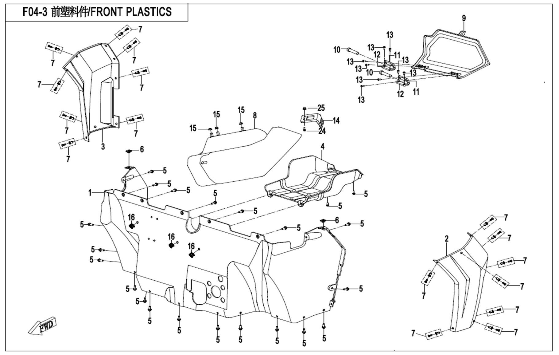 Picture of F04-3 - MIDDLE PLASTIC 1