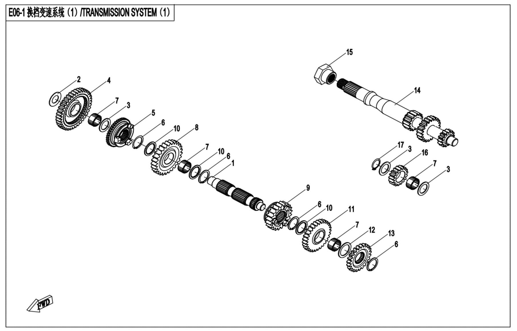 Picture of E06-1 - TRANSMISSION SYSTEM(1)
