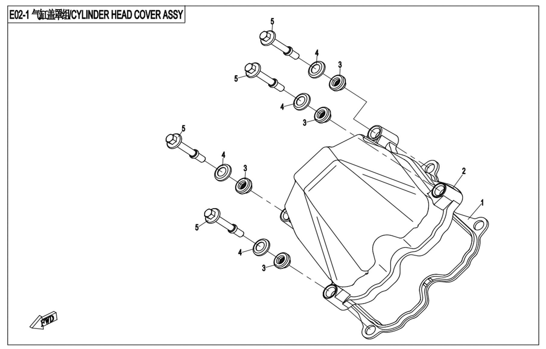 Picture of E02-1 - CYLINDER HEAD COVER ASSY
