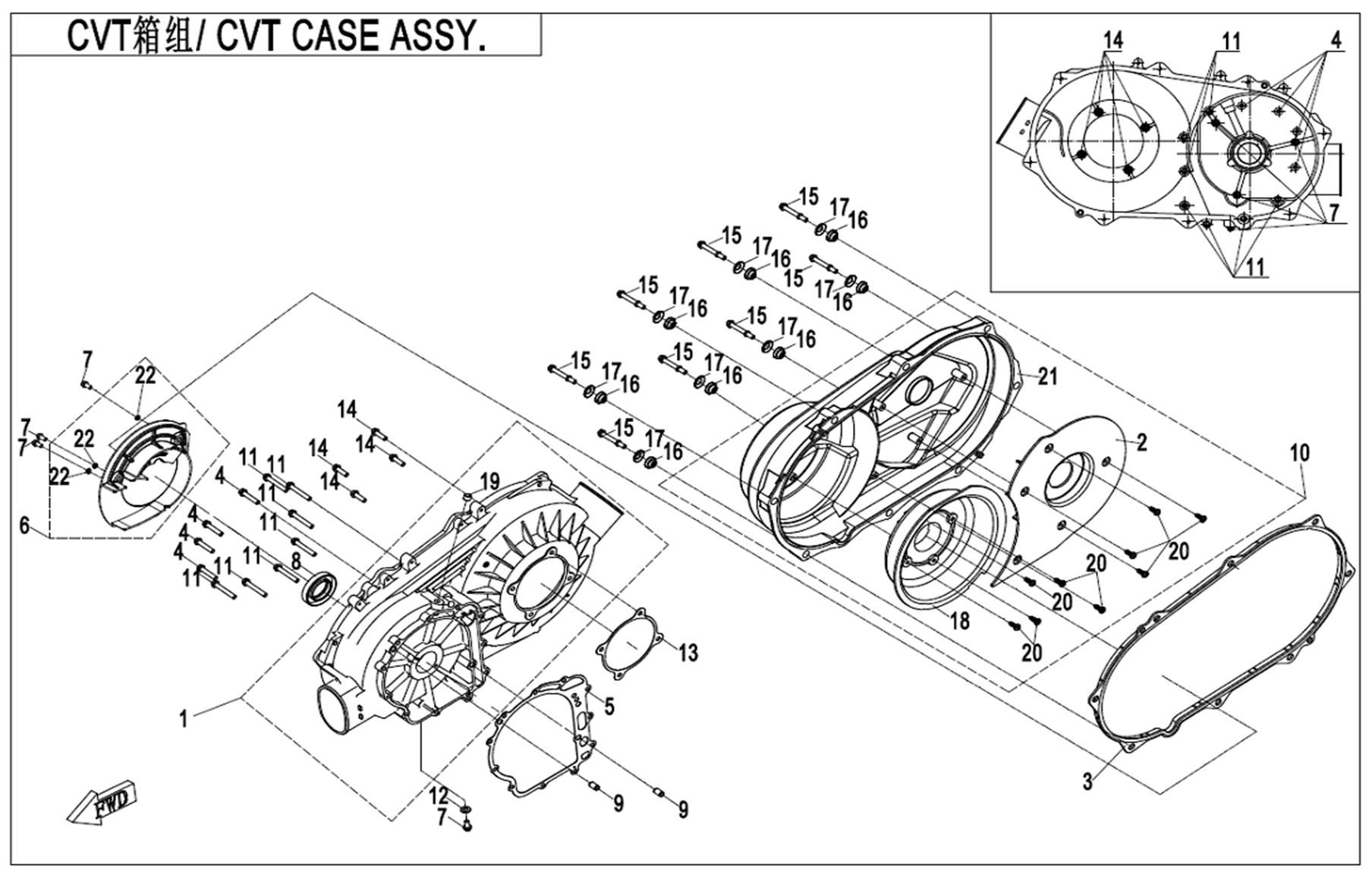 Picture of E01-3-V2 - CVT CASE ASSY.