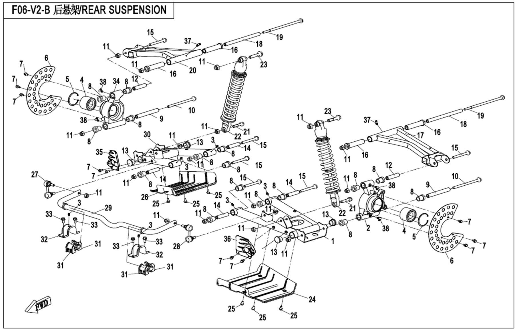 Picture of F06-V2-B - REAR SUSPENSION(2018 CONDITION)