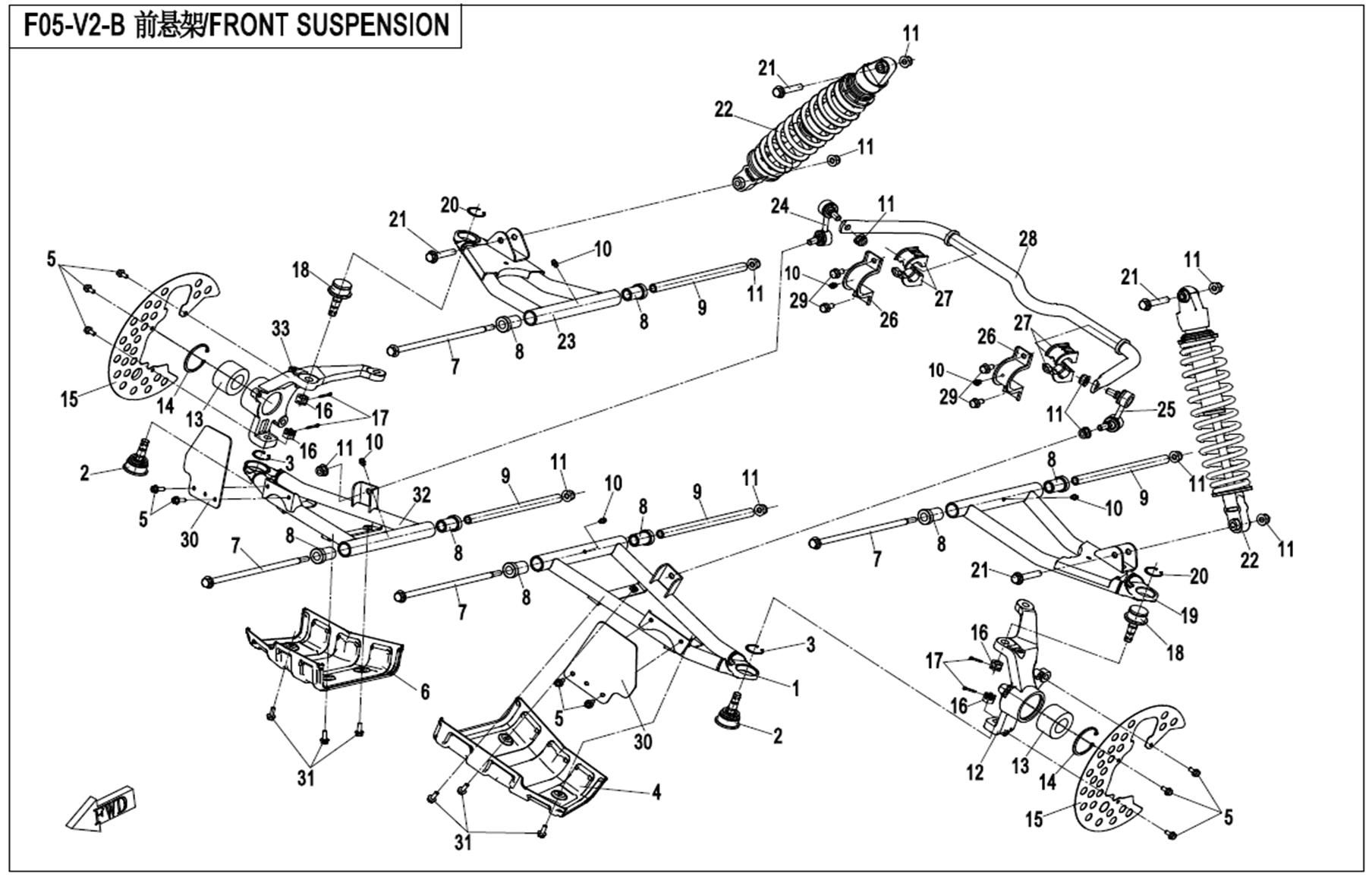 Picture of F05-V2-B - FRONT SUSPENSION(2018 CONDITION)