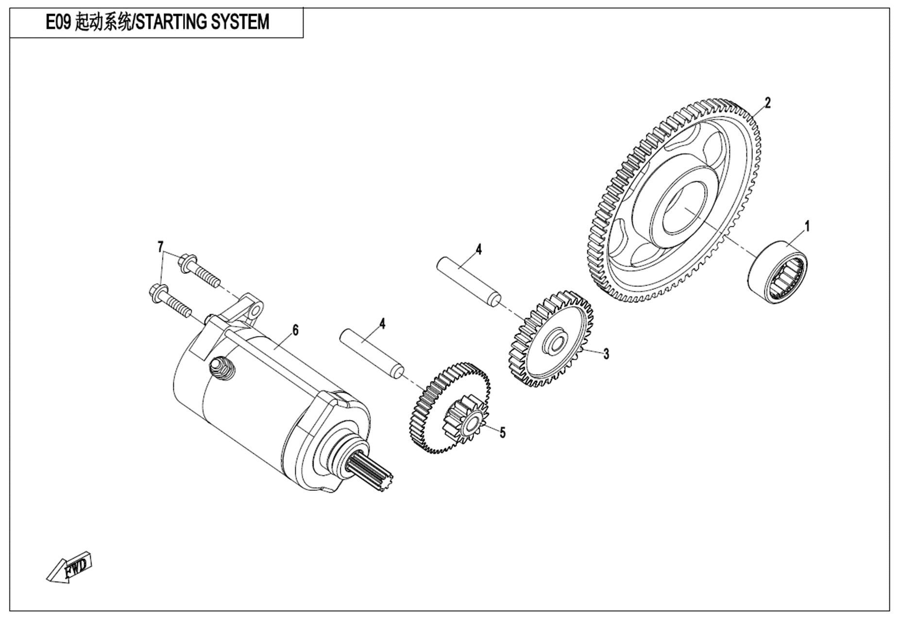 Picture of E09 - STARTING SYSTEM