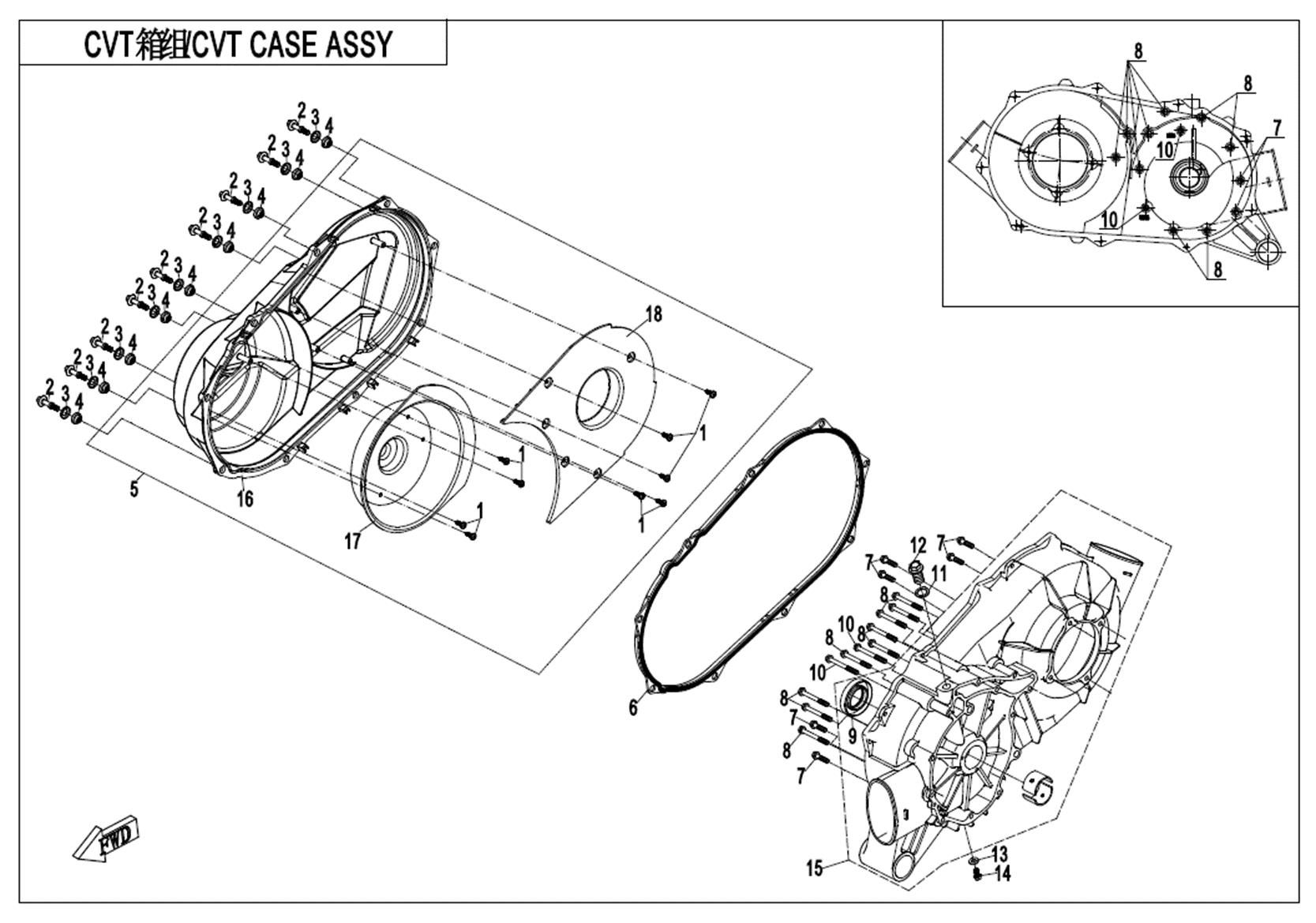 Picture of E01-3-V2 - CVT CASE ASSY