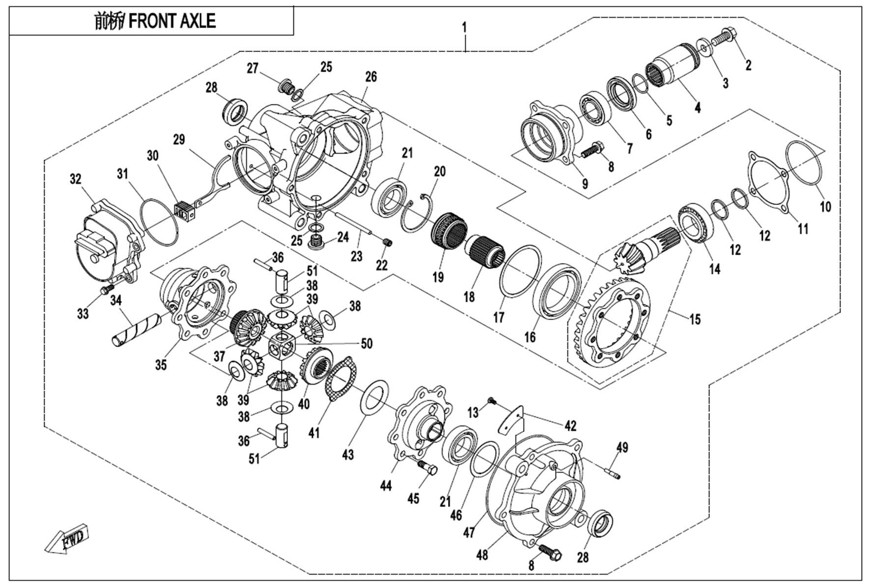 Picture of F31 - FRONT AXLE