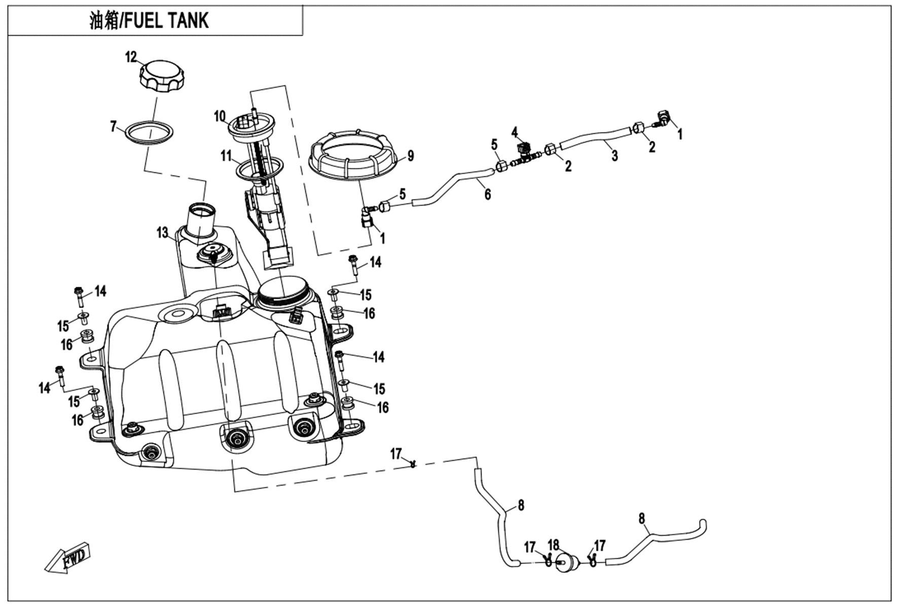 Picture of F12-A - FUEL TANK(168&LOF)