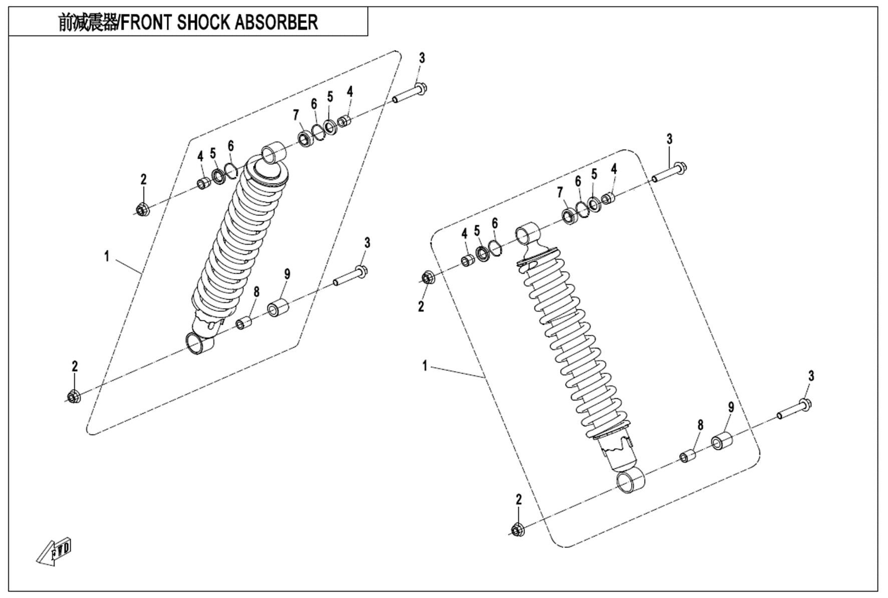 Picture of F05-2-A - FRONT SHOCK ABSORBER-OIL