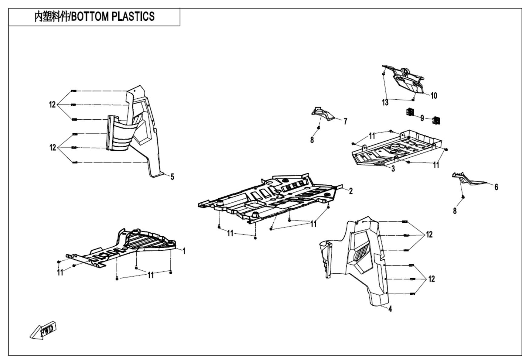 Picture of F04-5 - BOTTOM PLASTICS