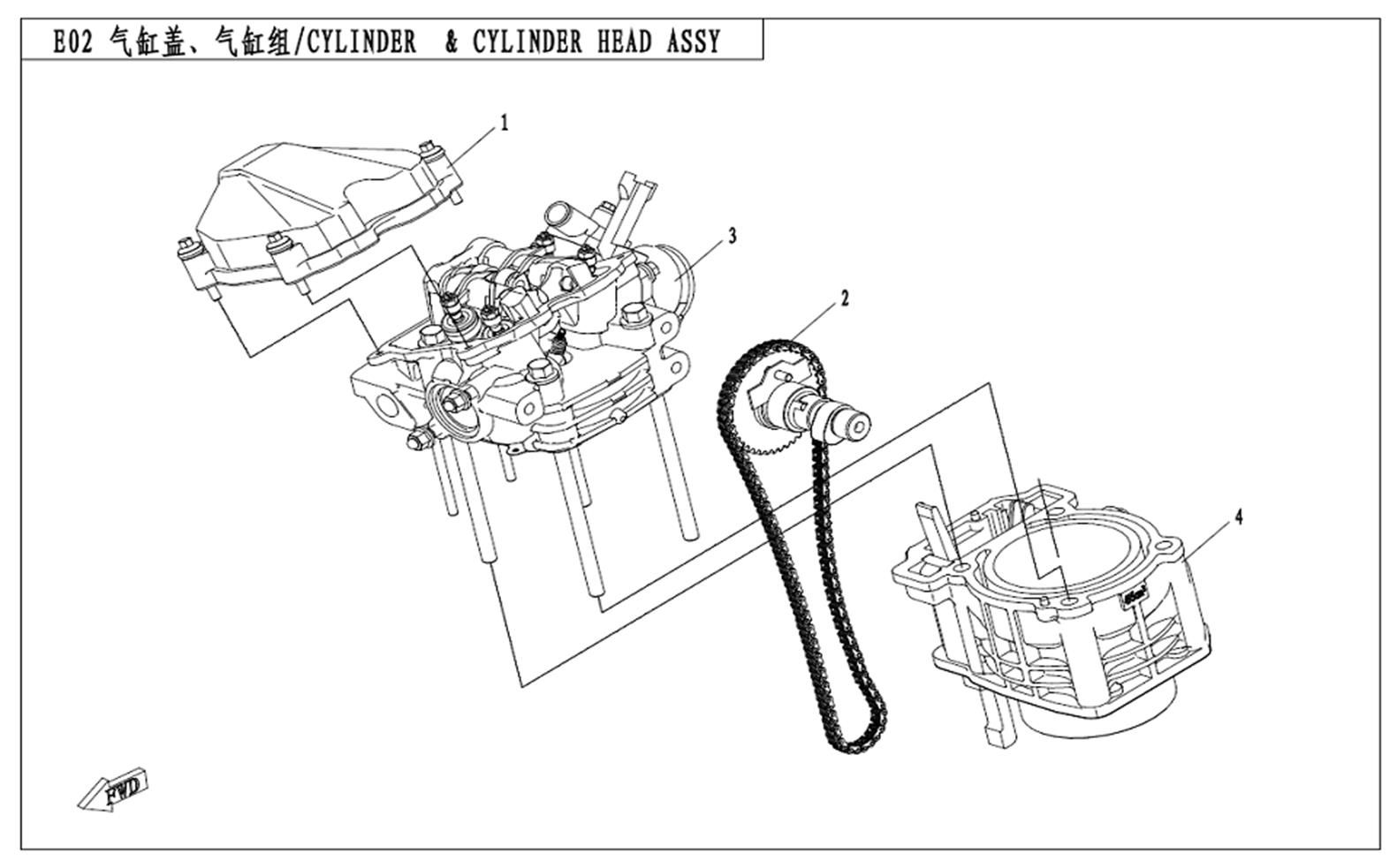 Picture of E02 - CYLINDER/CYLINDER HEAD ASSY