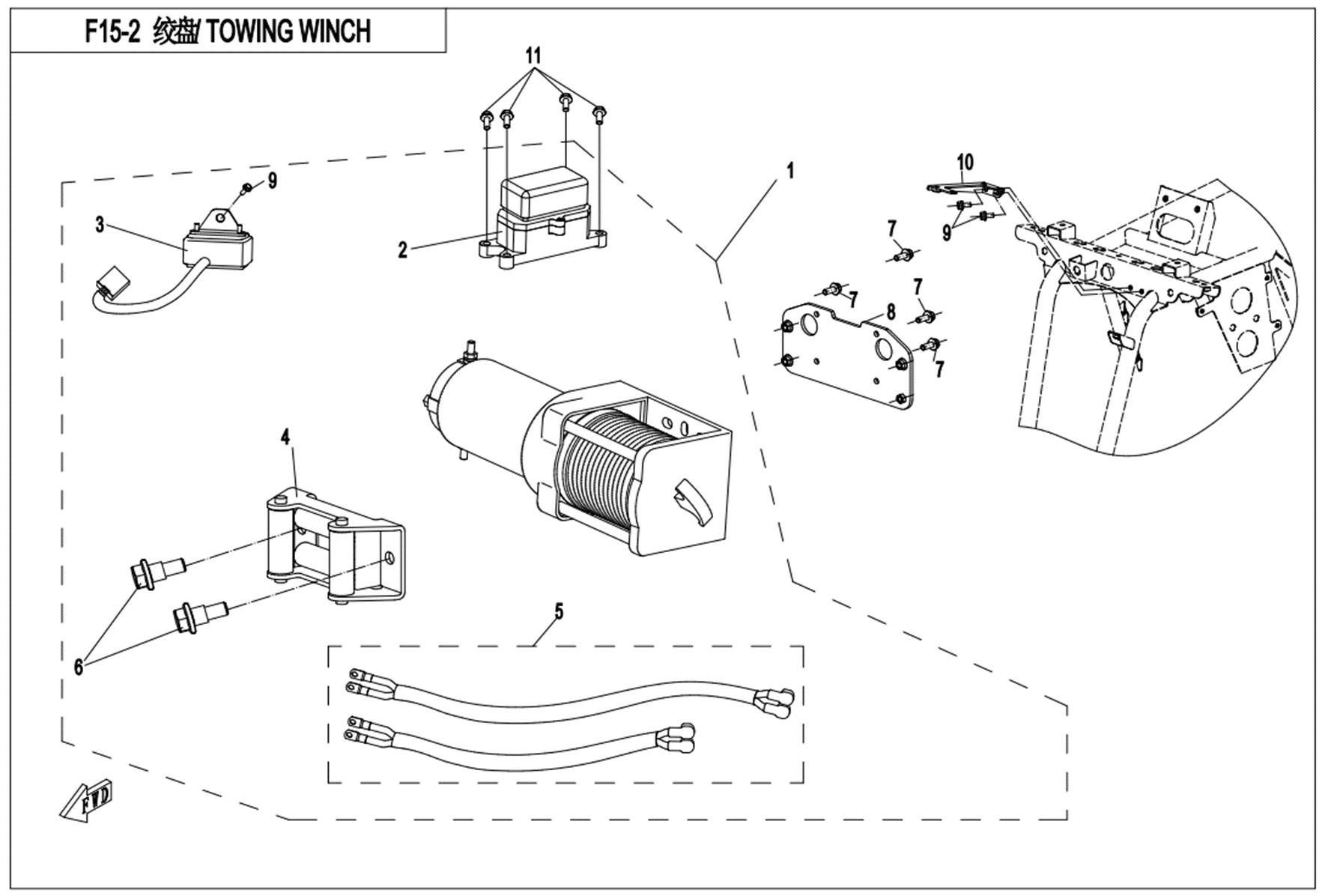Picture of F15-2-V1 - TOWING WINCH