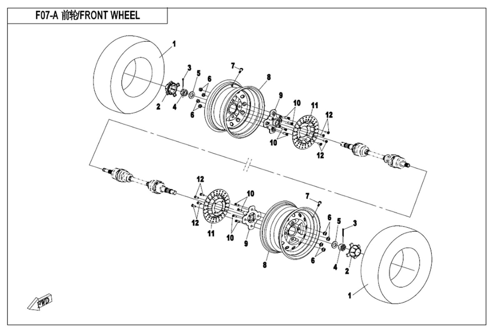 Picture of F07-A - FRONT WHEEL(EURO)