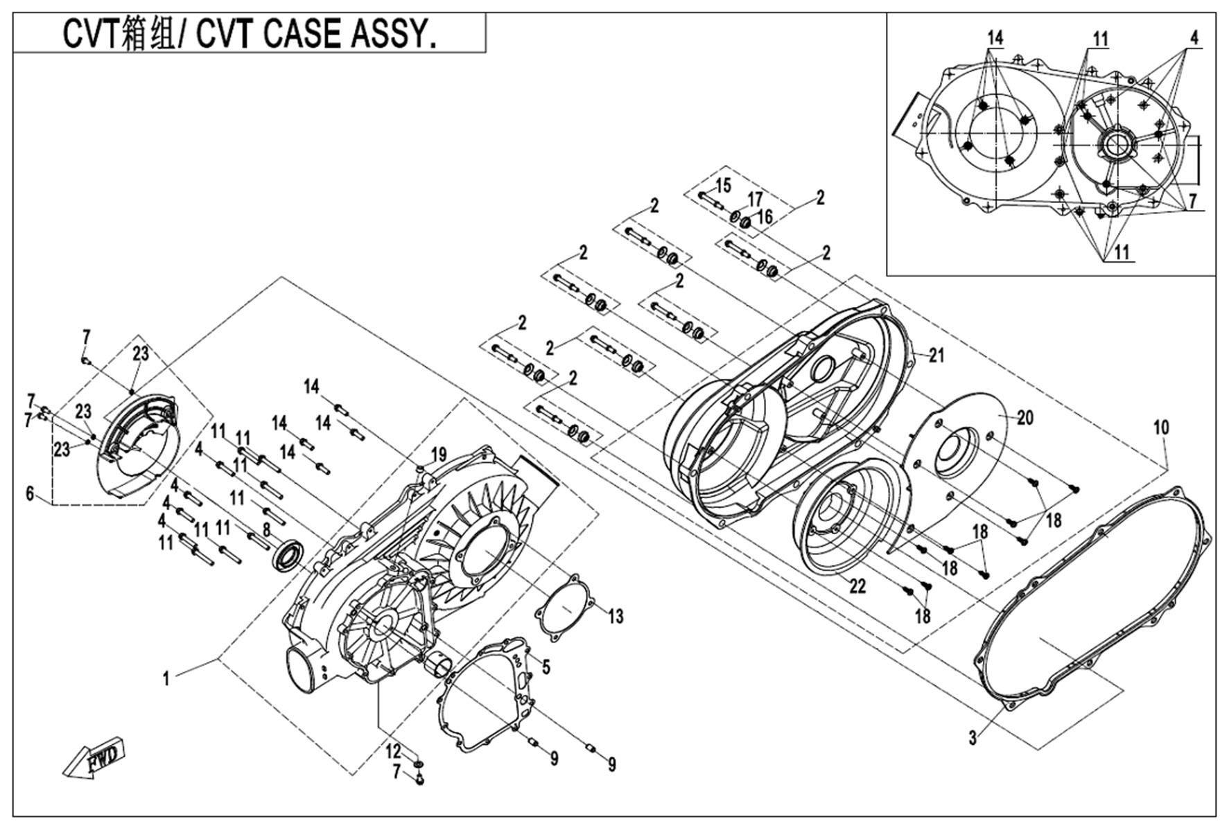 Picture of E01-3-V2 - CVT CASE ASSY.