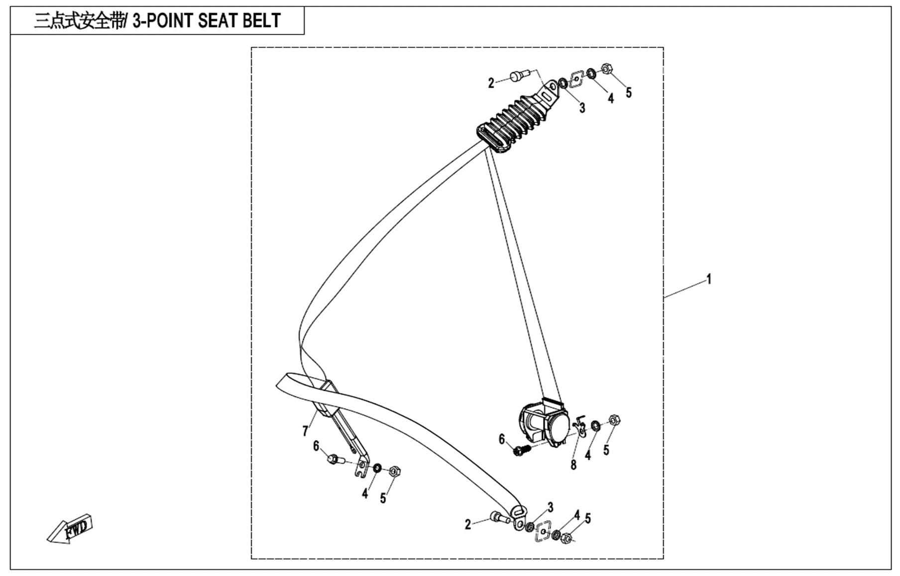 Picture of F34-1-V1 - 3-POINT SEAT BELT